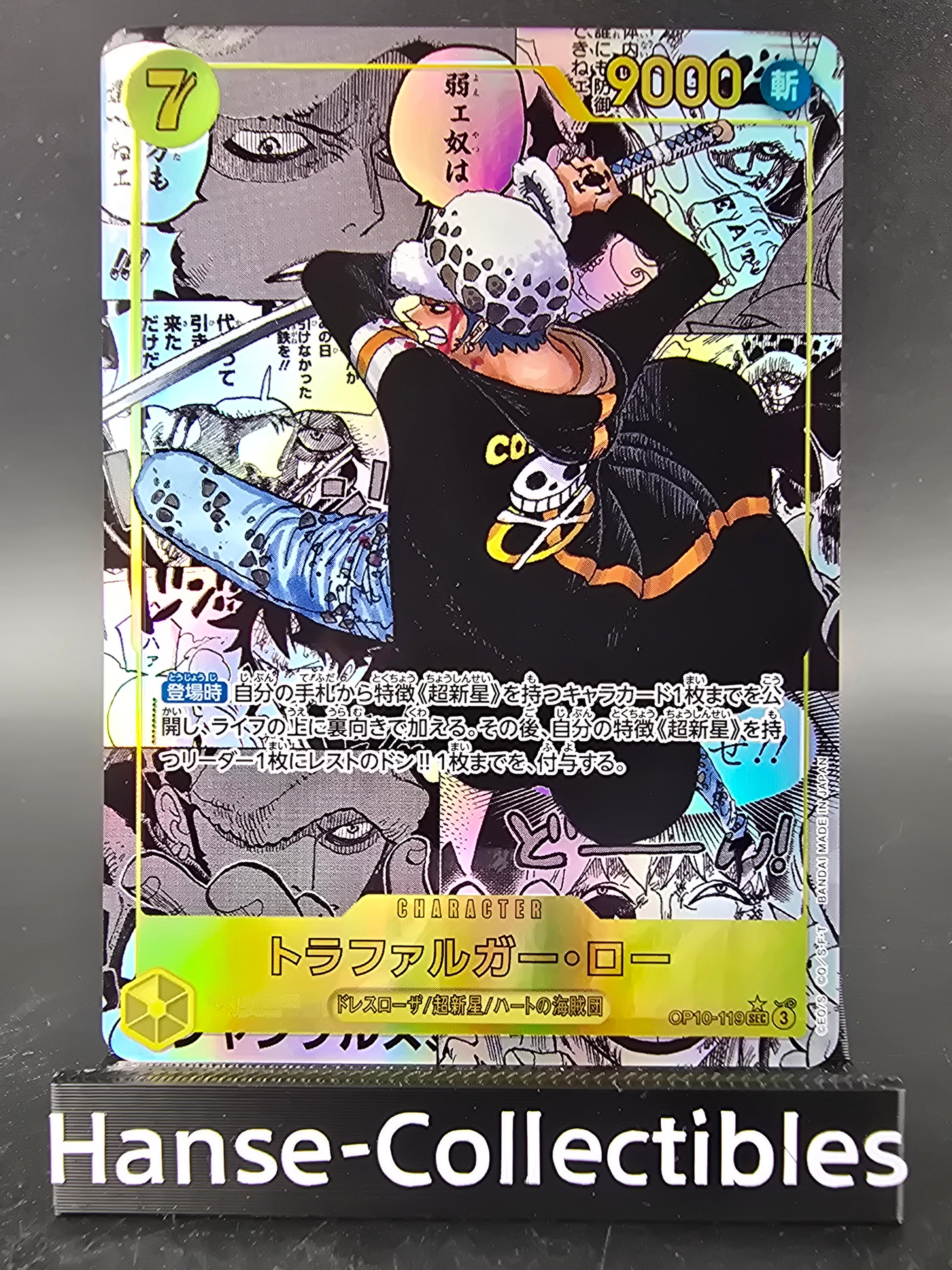 OP10-119 Trafalgar Law Manga Rare Alternative Art One Piece TCG JAP