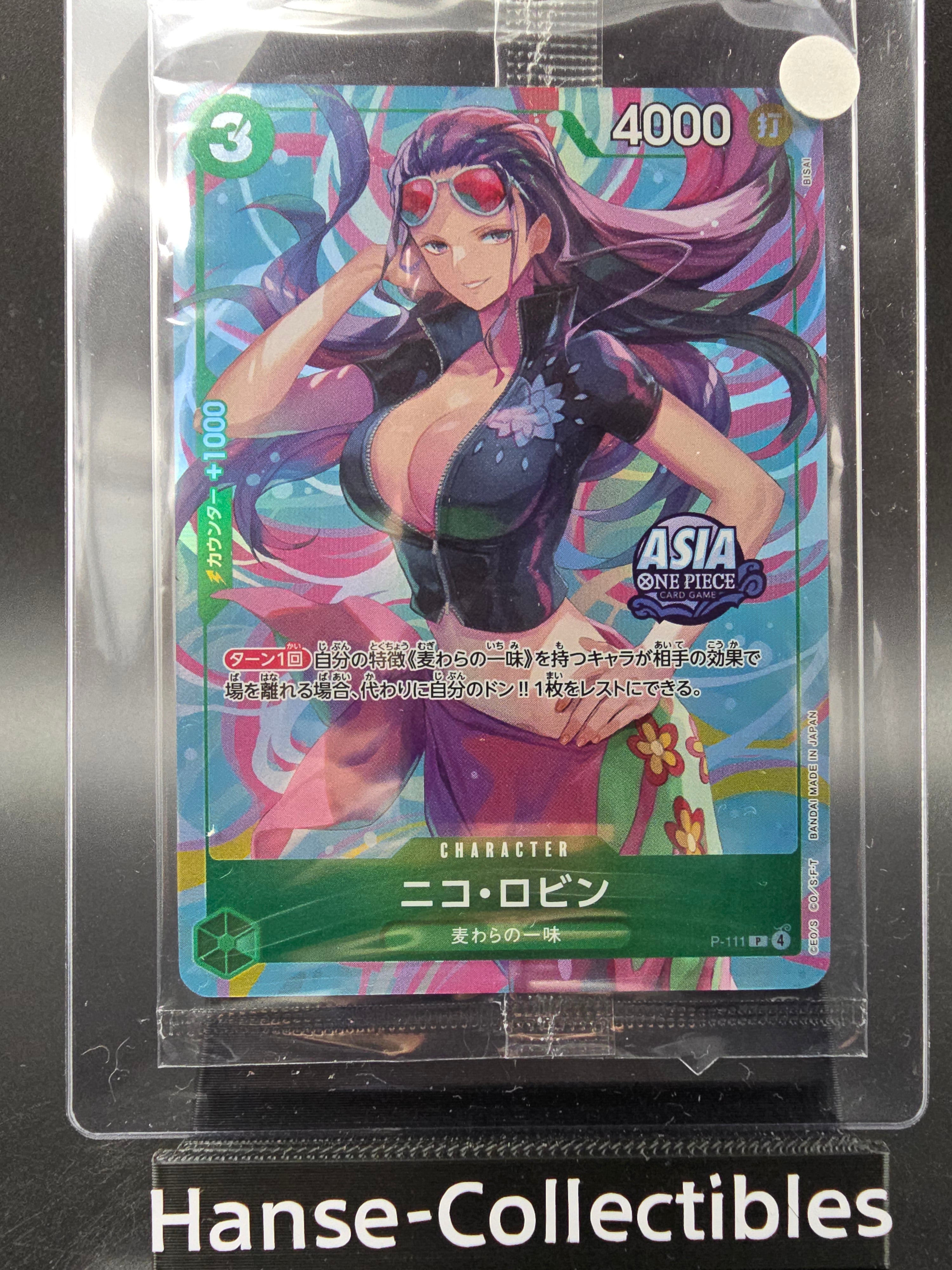 P-111 Nico Robin Asia Stamp Promo One Piece TCG JAP