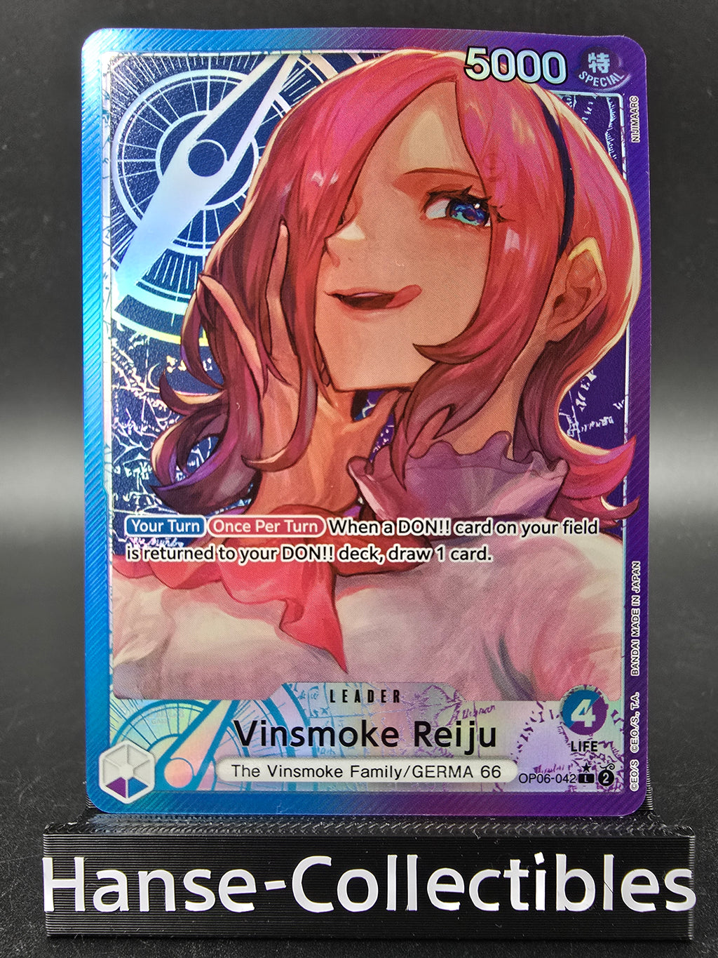 OP06-042 Vinsmoke Reiju LeaderV2 Alternative Art One Piece TCG ENG