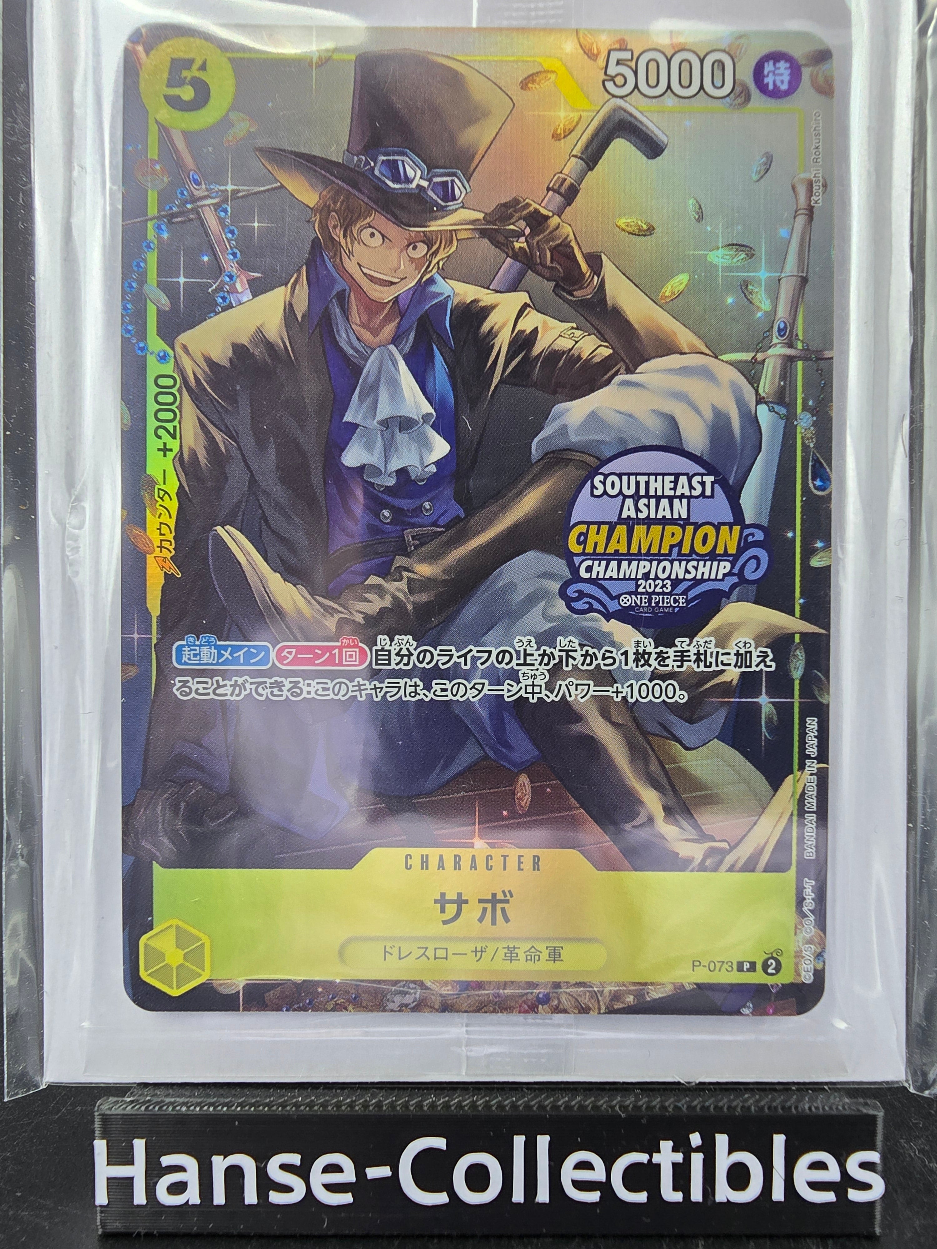 P-073 Sabo Southeast Asia Champion Promo One Piece TCG JAP