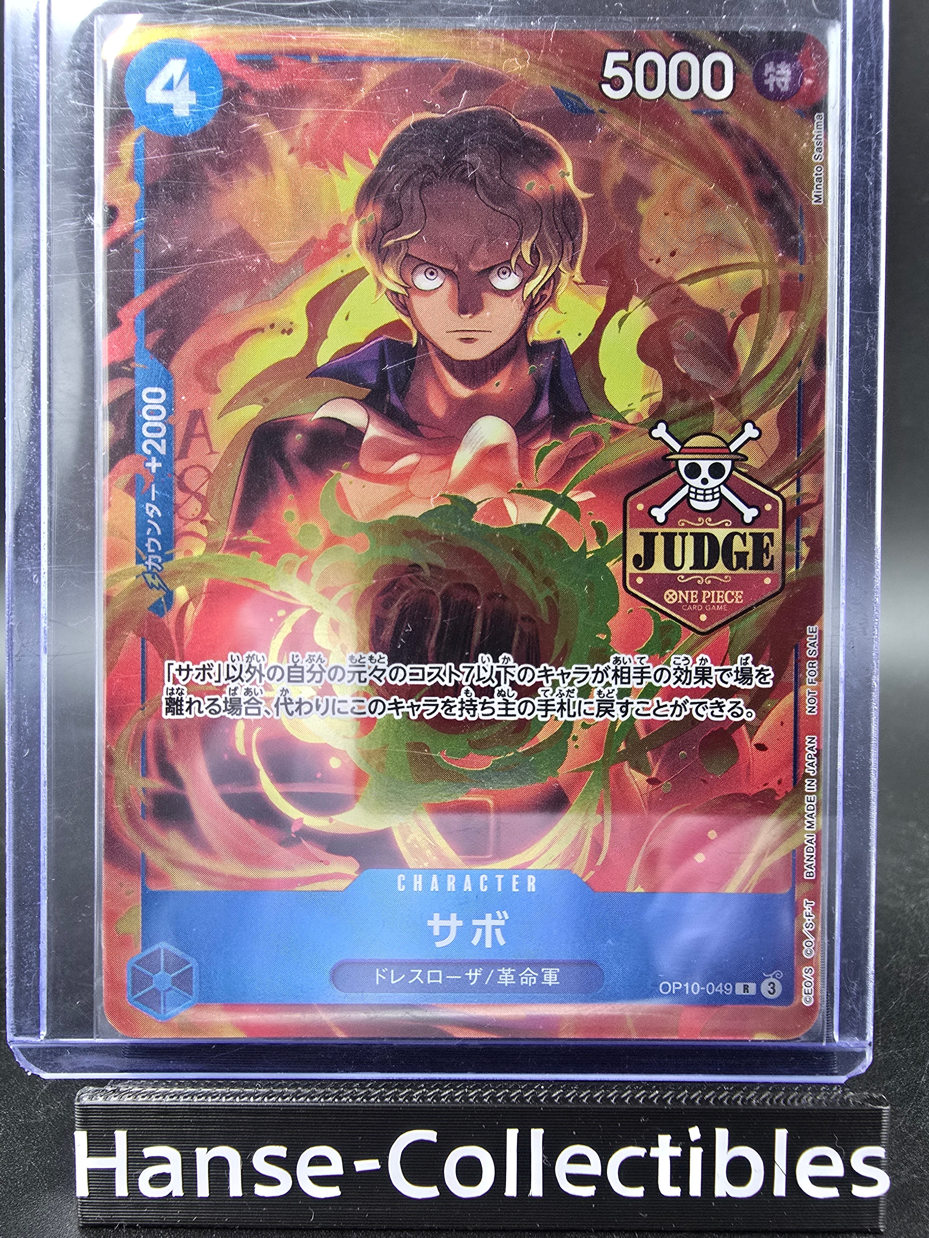 OP10-049 Sabo Judge Promo Alternative Art One Piece TCG JAP