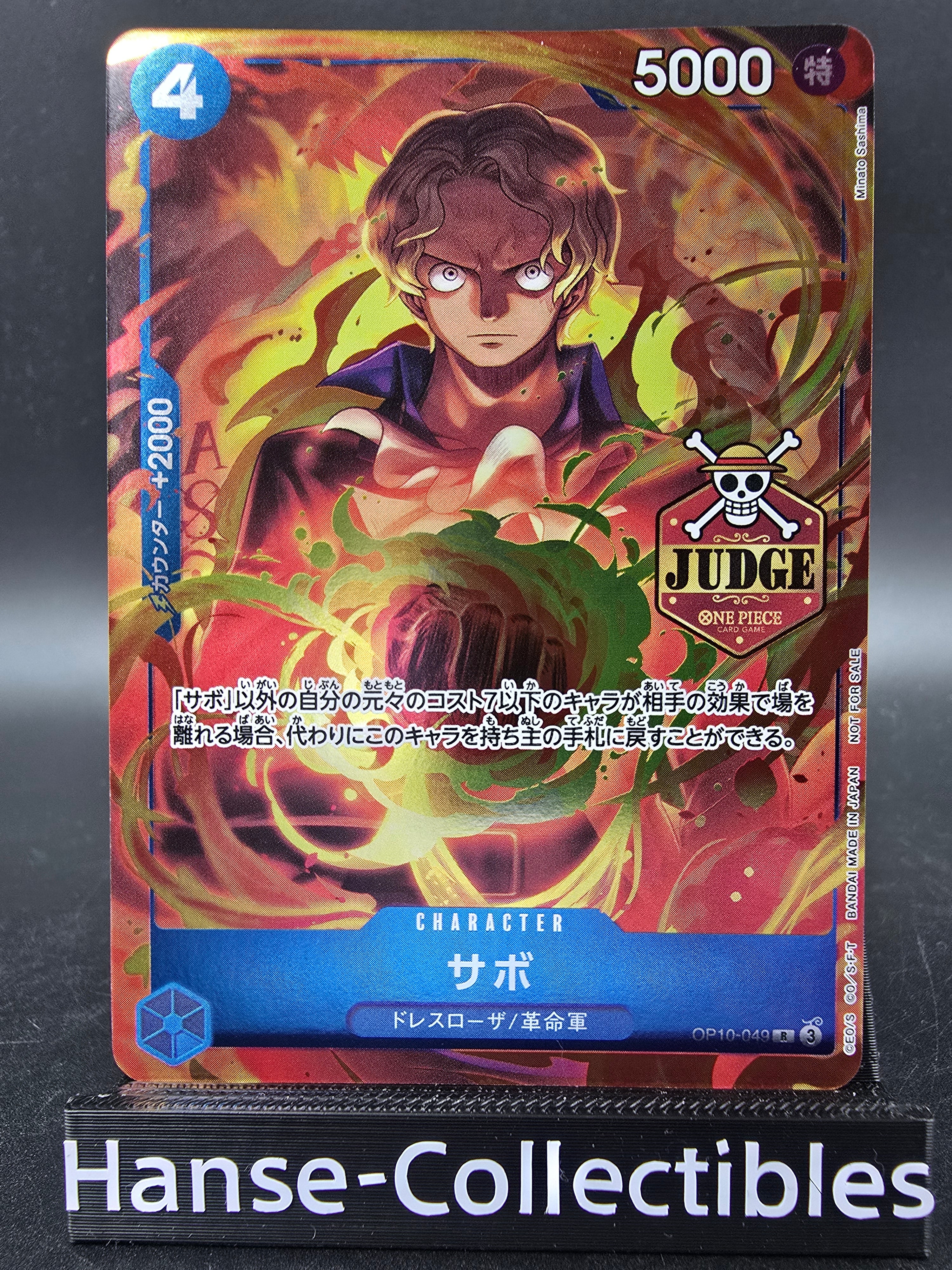 OP10-049 Sabo Judge Promo Alternative Art One Piece TCG JAP