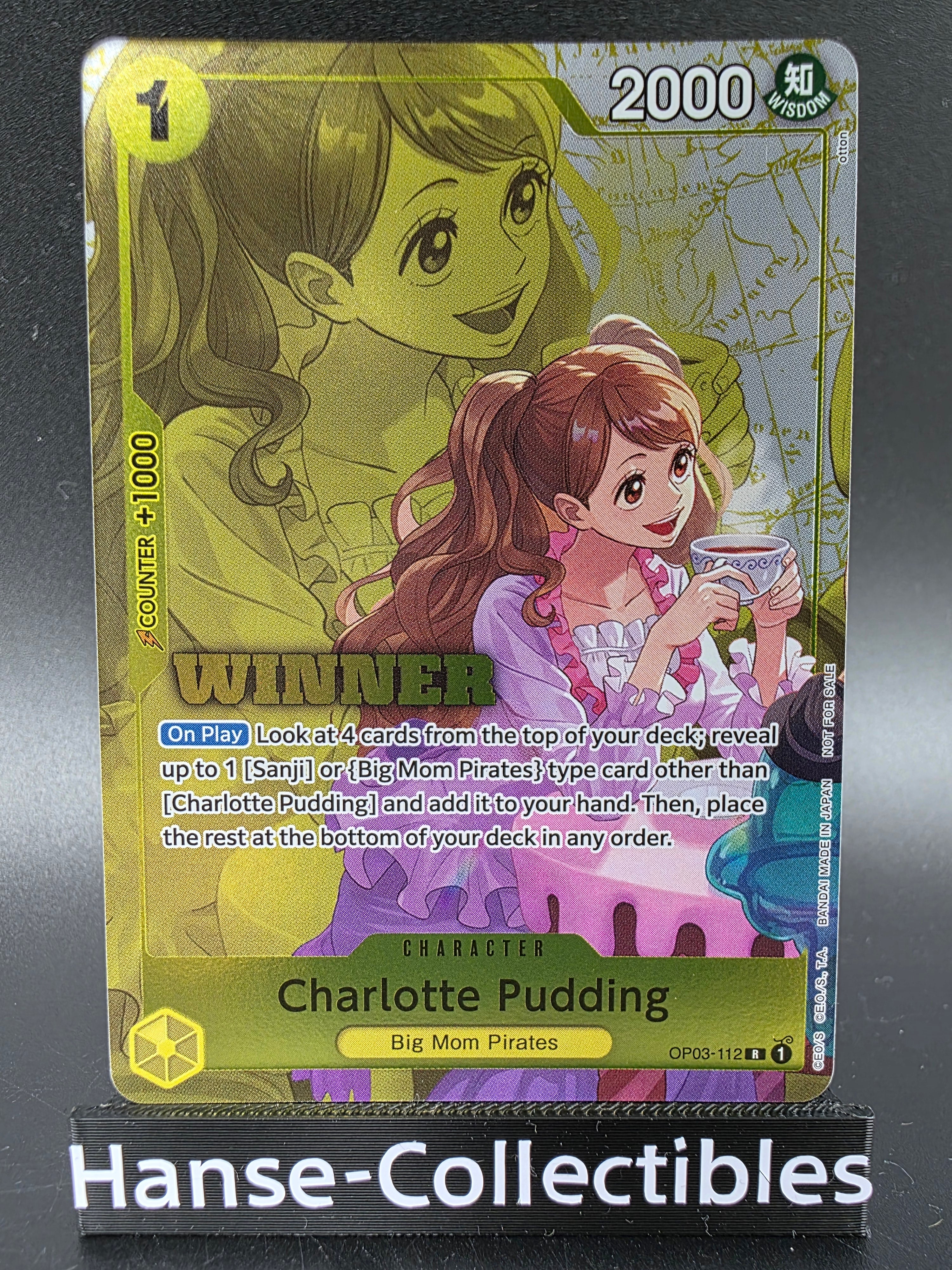 OP03-112 Charlotte Pudding Winner Promo One Piece TCG ENG