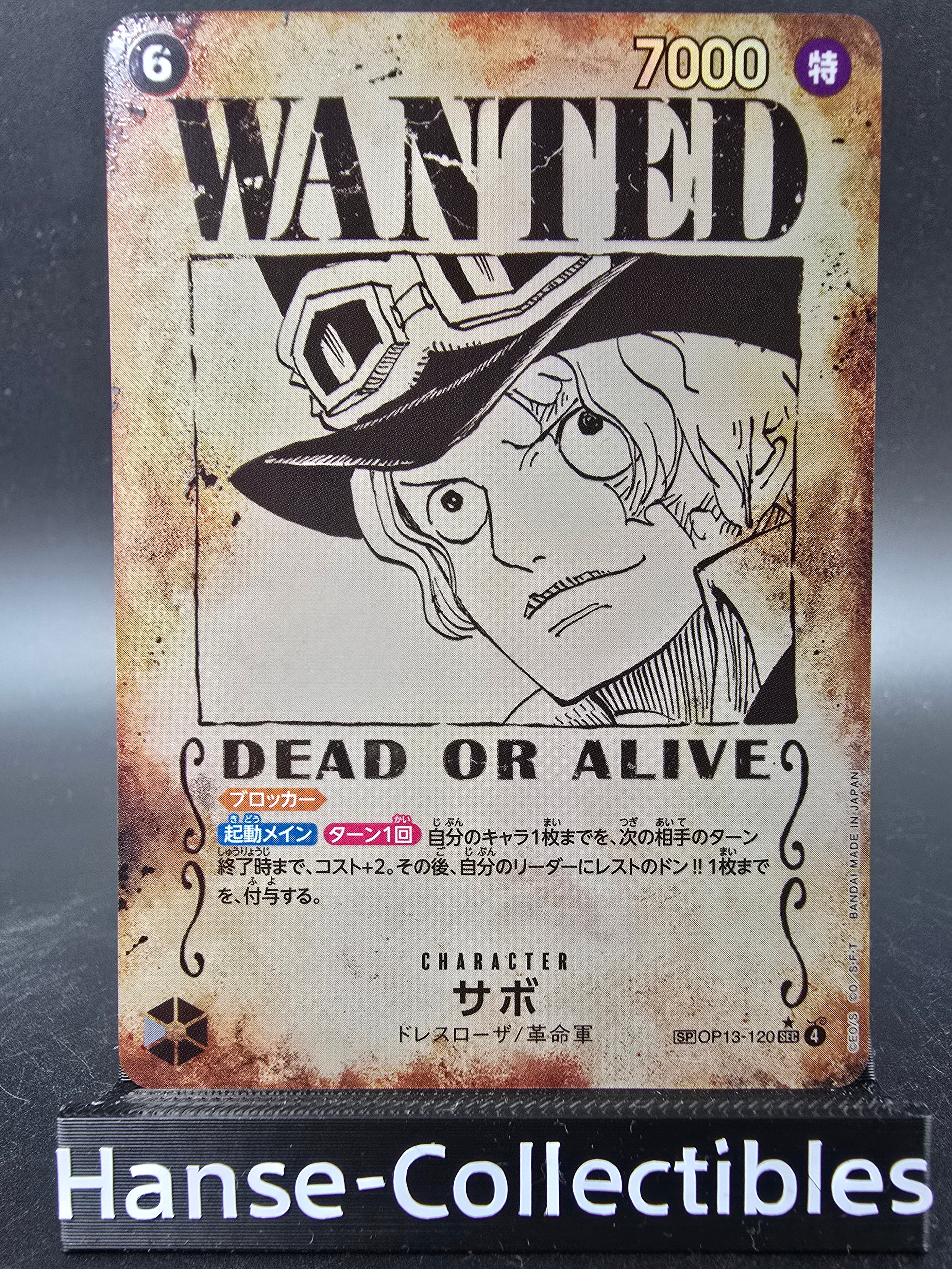 OP13-120 Sabo Wanted One Piece TCG JAP