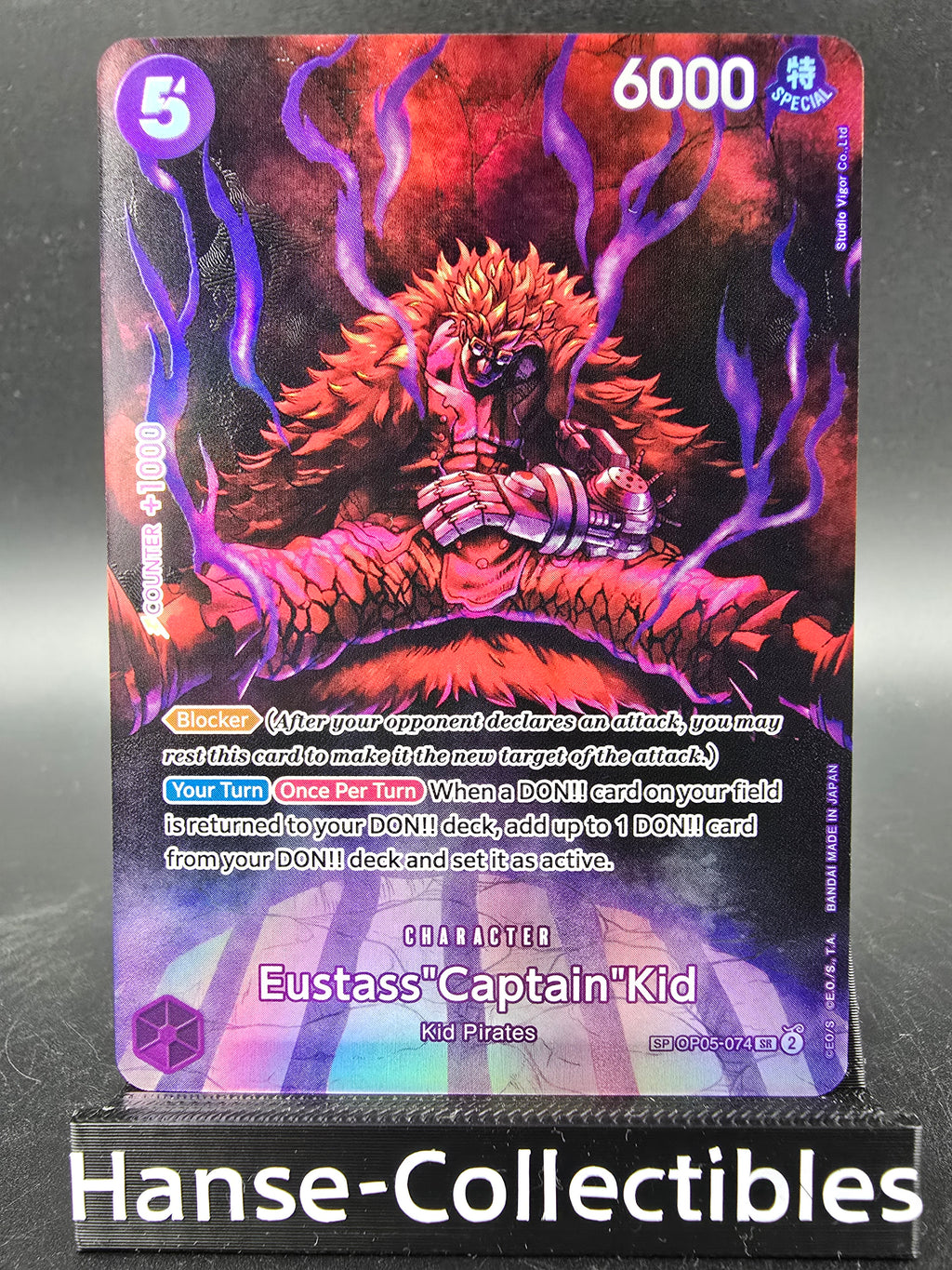 OP05-074 Eustass Captain Kid Special Rare One Piece TCG ENG