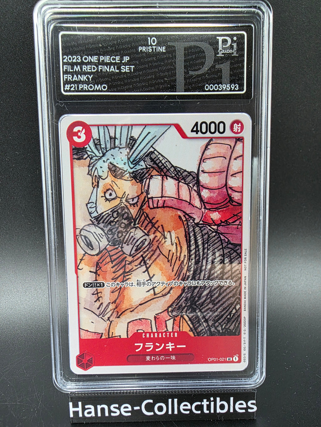 OP01-021 Franky Promo Pristine 10 Pi Grading - One Piece TCG JAP