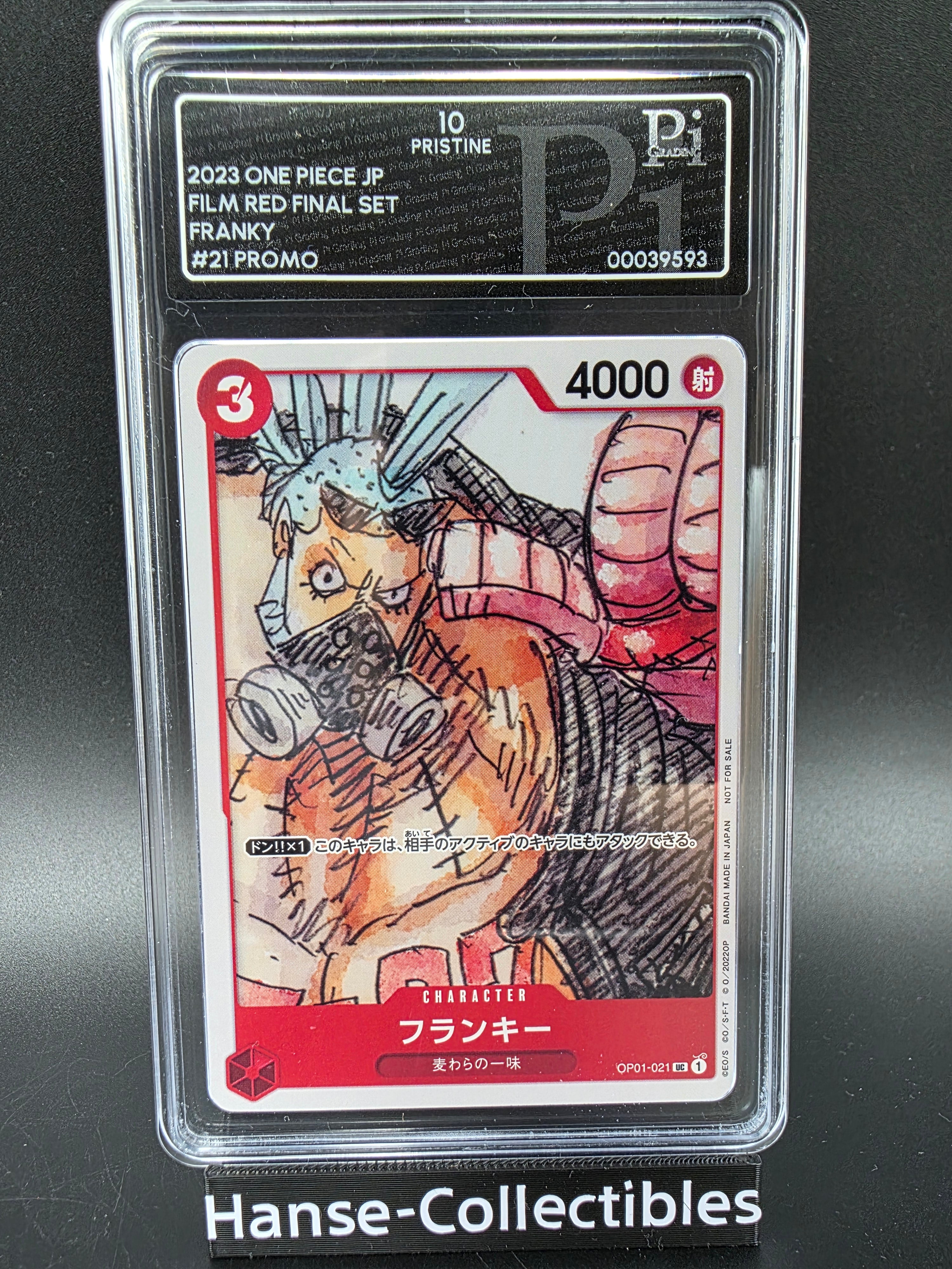 OP01-021 Franky Promo Pristine 10 Pi Grading - One Piece TCG JAP