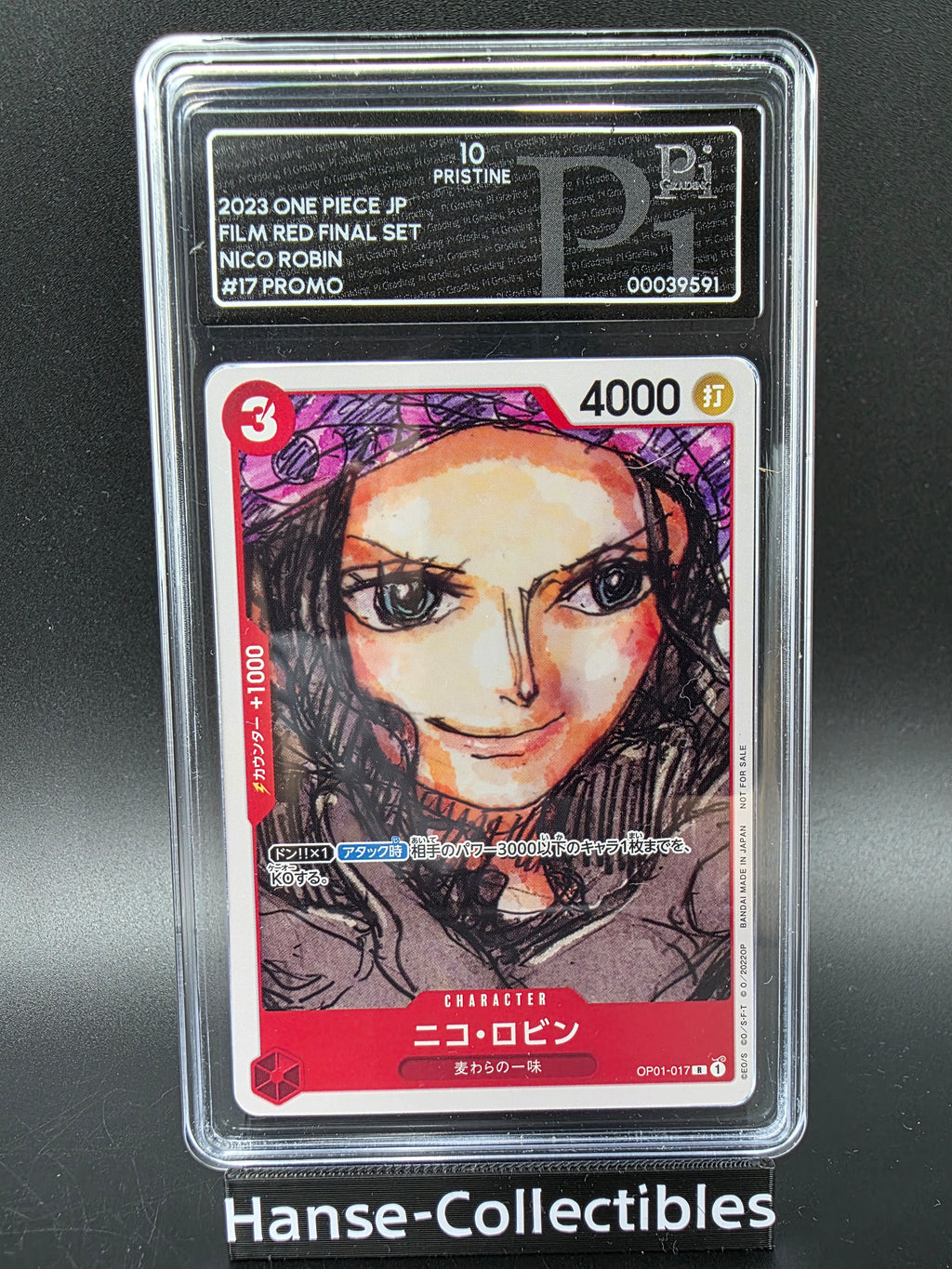 OP01-017 Nico Robin Promo Pristine 10 Pi Grading - One Piece TCG JAP
