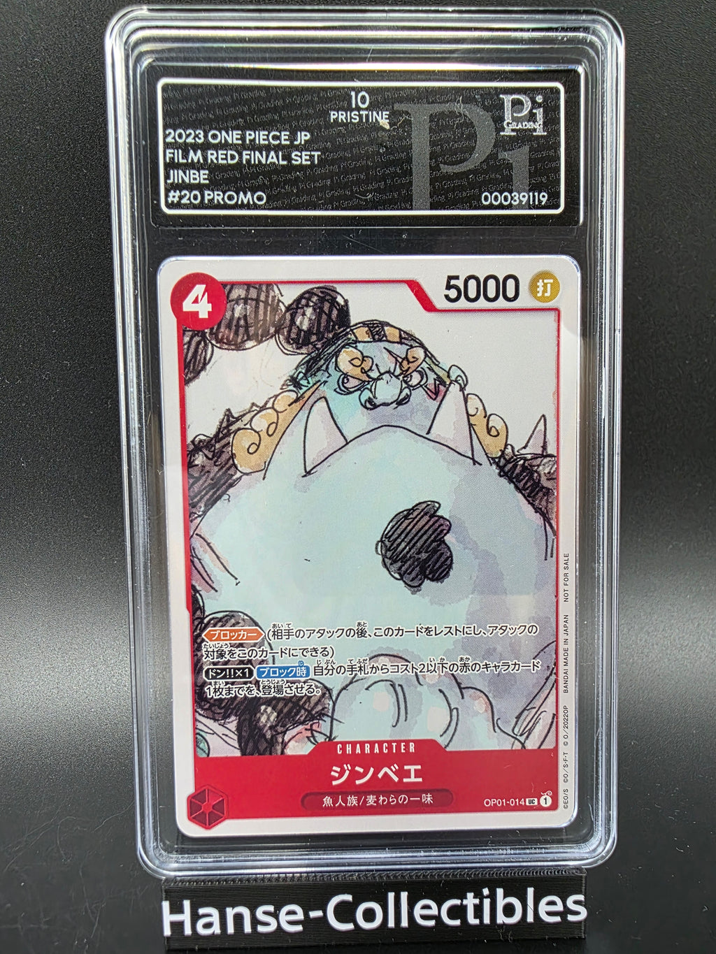 OP01-014 Jinbe Promo Pristine 10 Pi Grading - One Piece TCG JAP