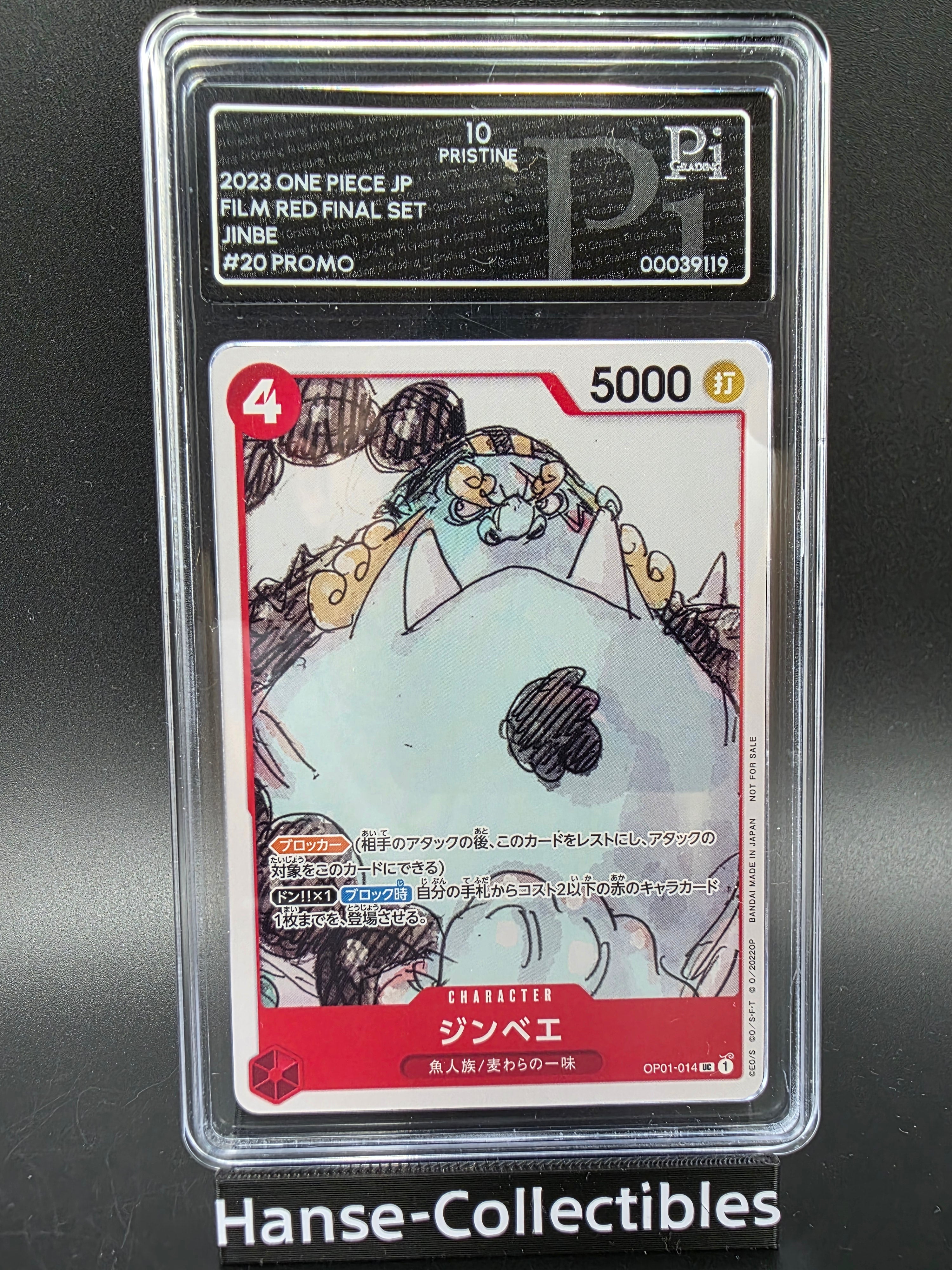 OP01-014 Jinbe Promo Pristine 10 Pi Grading - One Piece TCG JAP