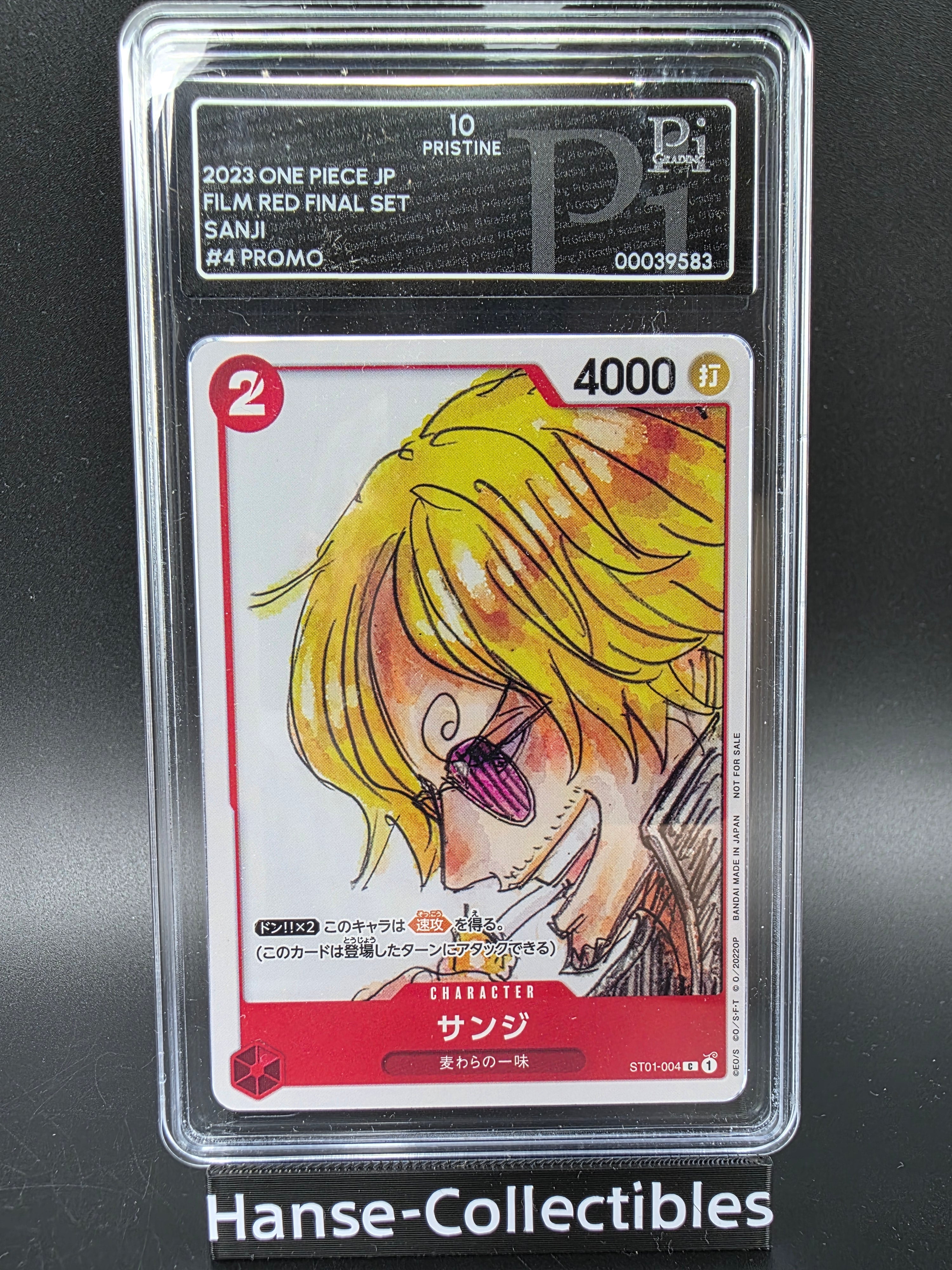 ST01-004 Sanji Promo Pristine 10 Pi Grading - One Piece TCG JAP