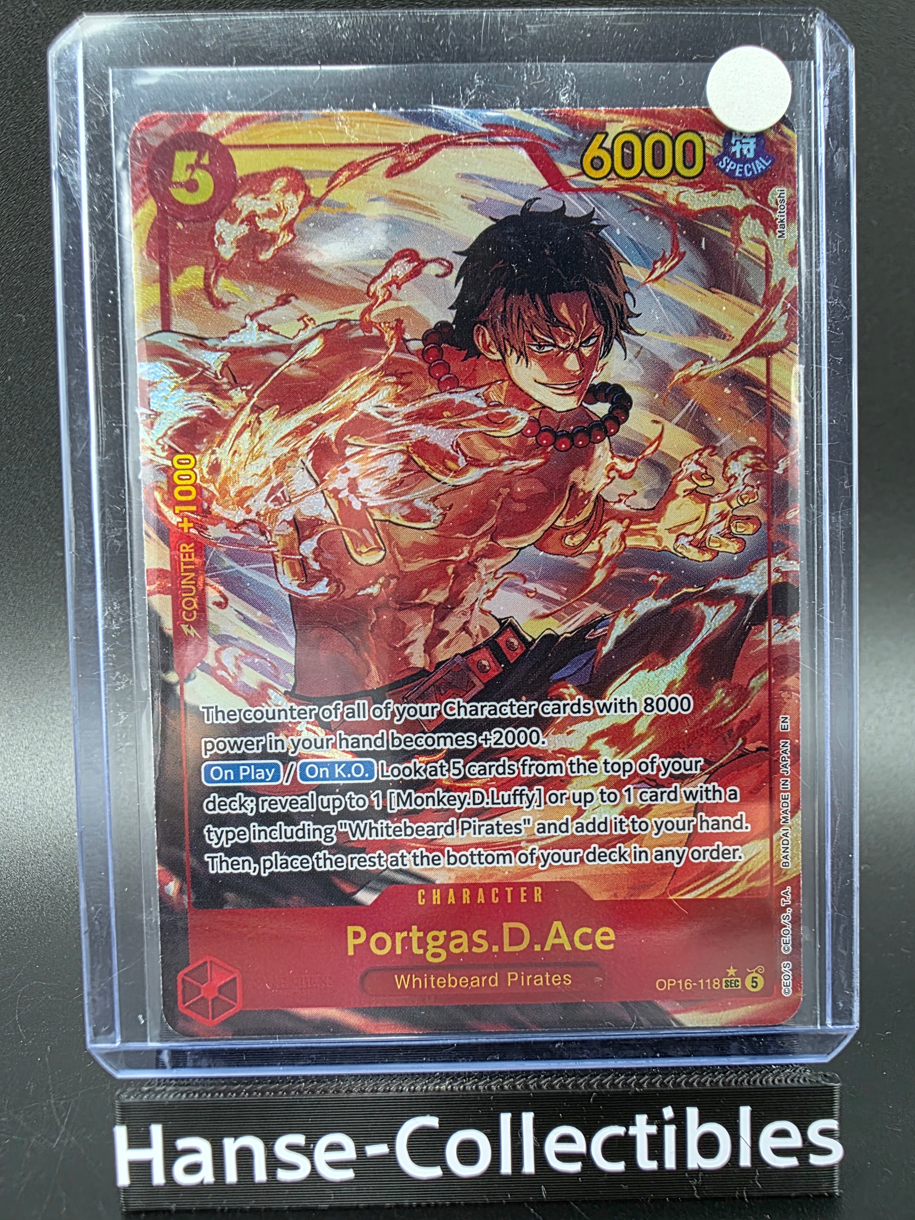 OP16-118 Portgas D. Ace Secret Rare V2 One Piece TCG ENG