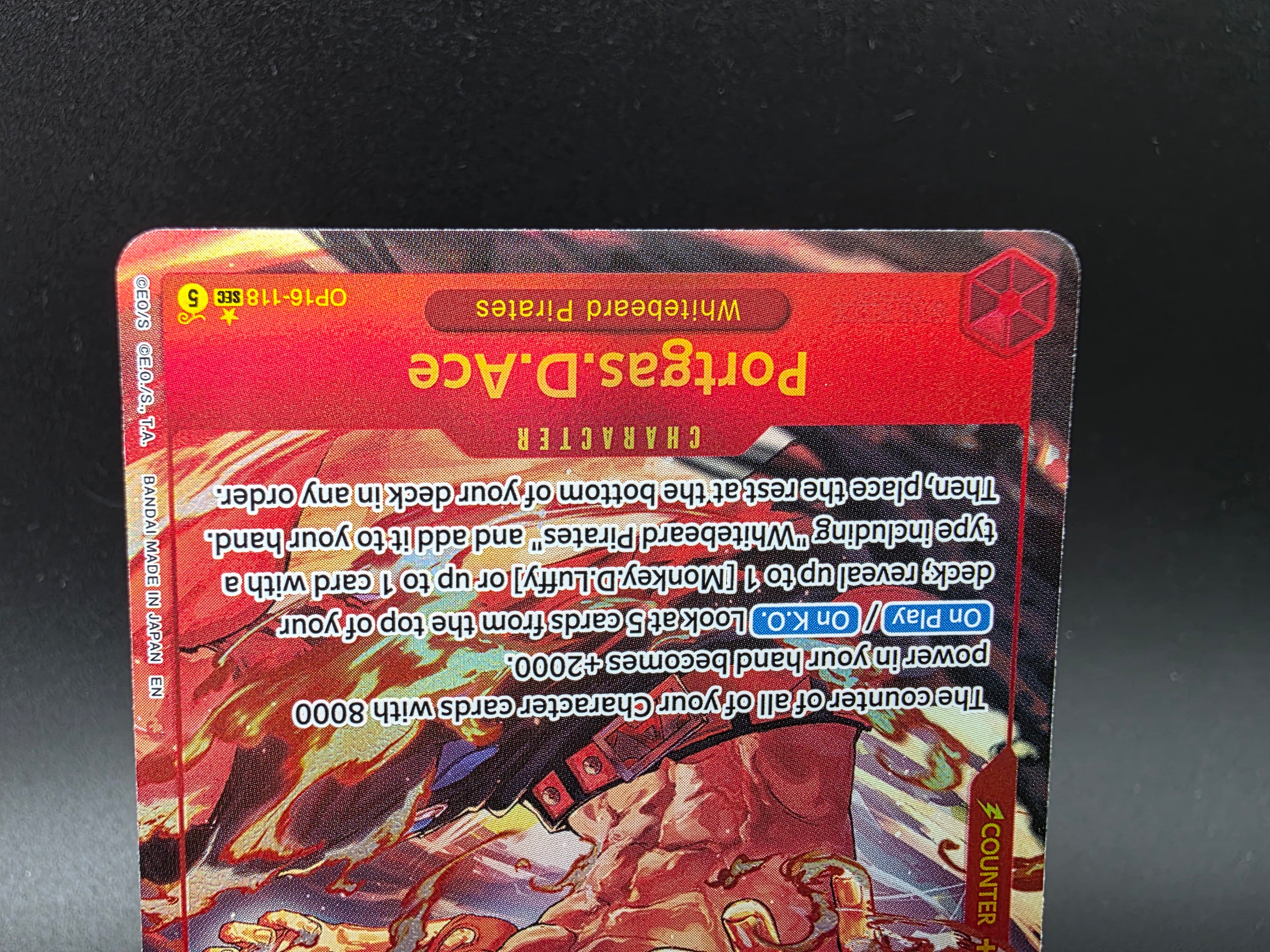 OP16-118 Portgas D. Ace Secret Rare V2 One Piece TCG ENG