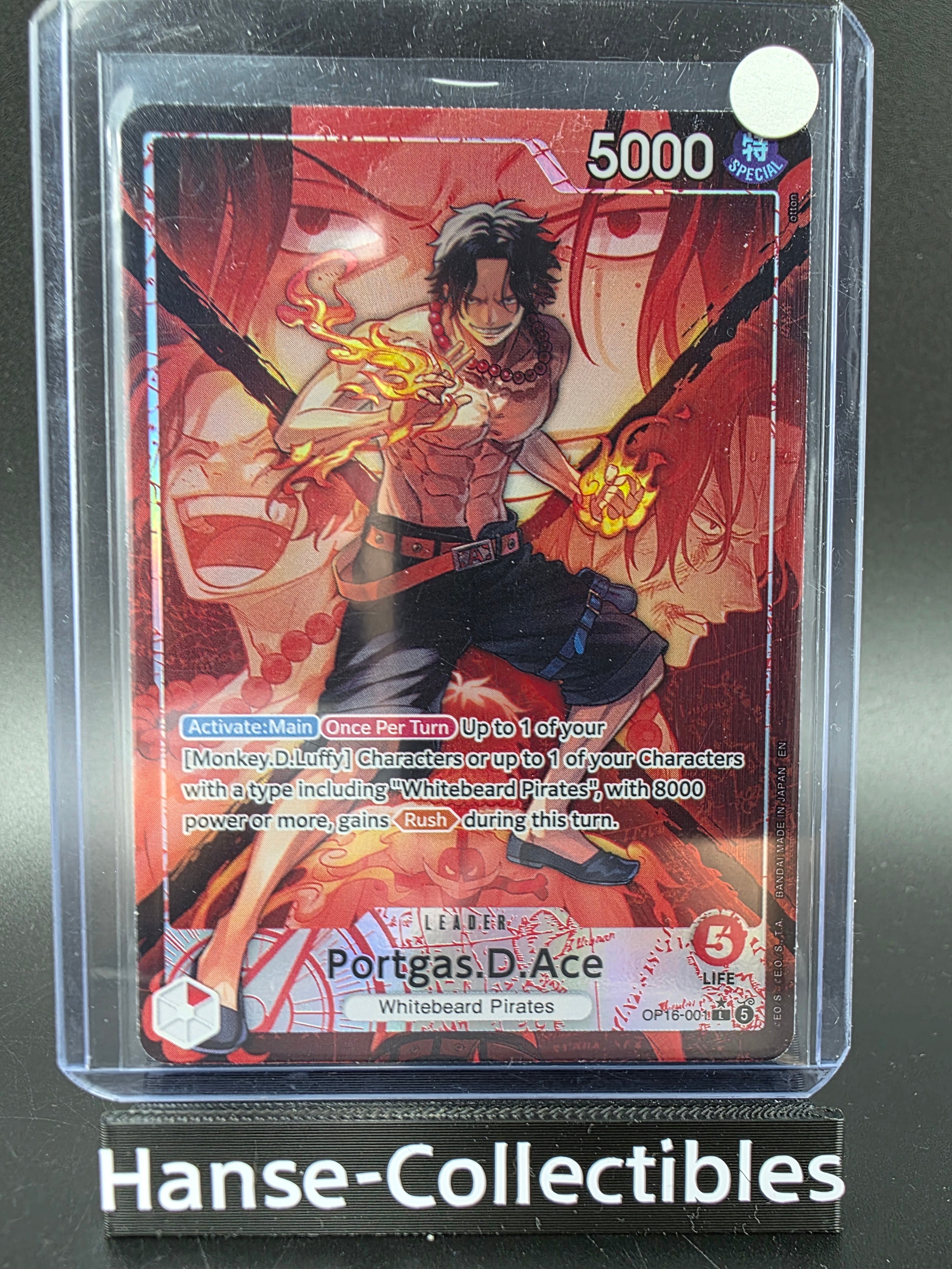 OP16-001 Portgas D. Ace Leader V2 One Piece TCG ENG