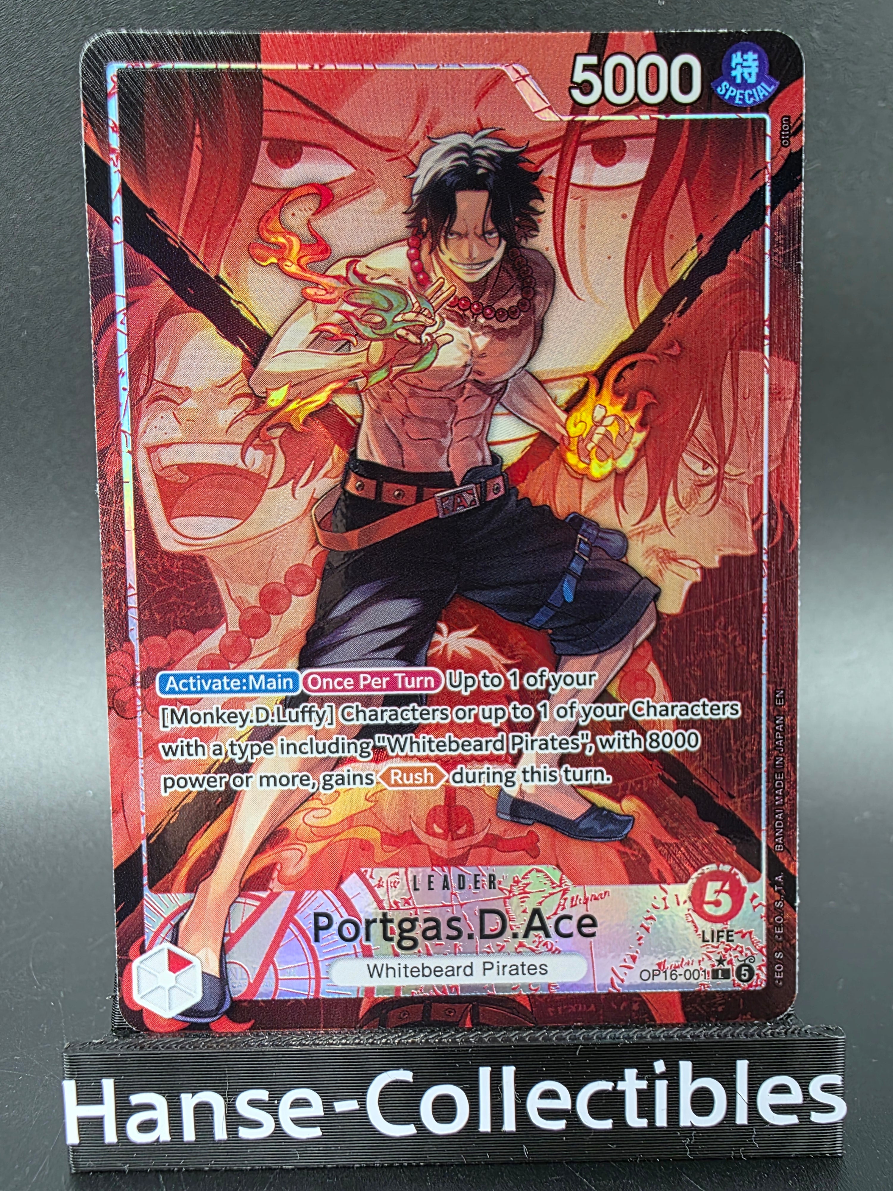OP16-001 Portgas D. Ace Leader V2 One Piece TCG ENG