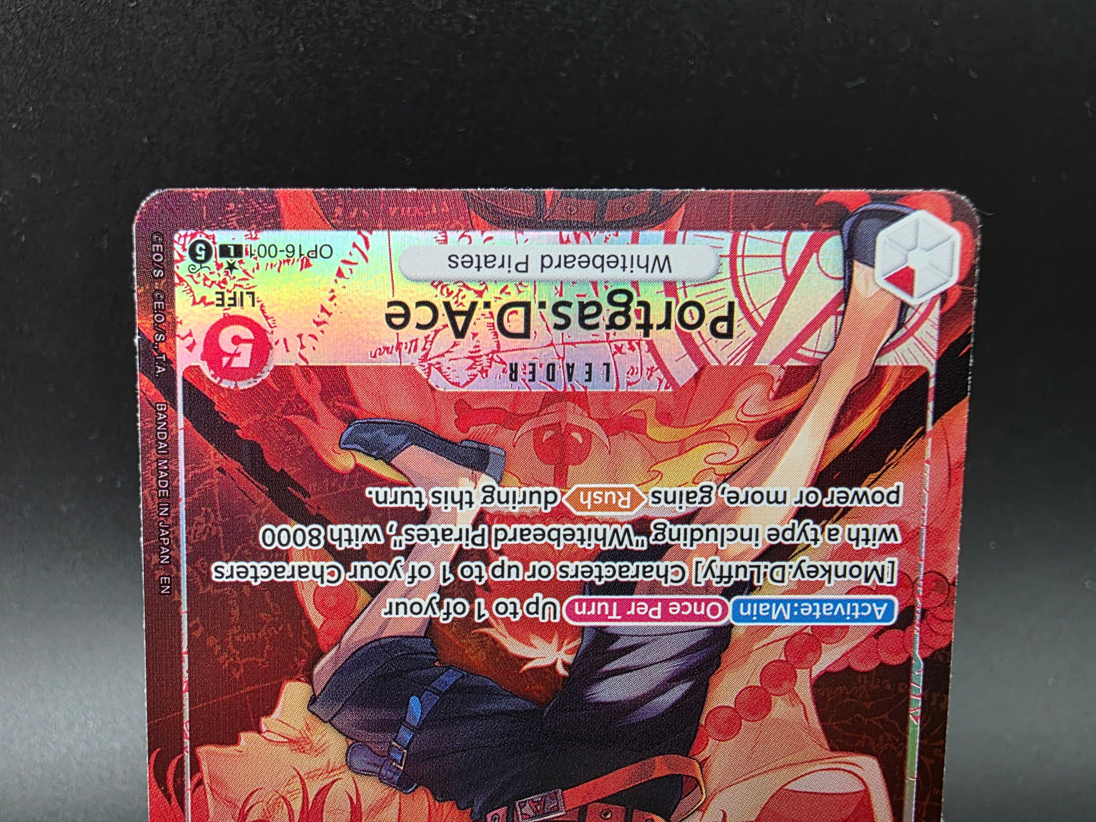 OP16-001 Portgas D. Ace Leader V2 One Piece TCG ENG