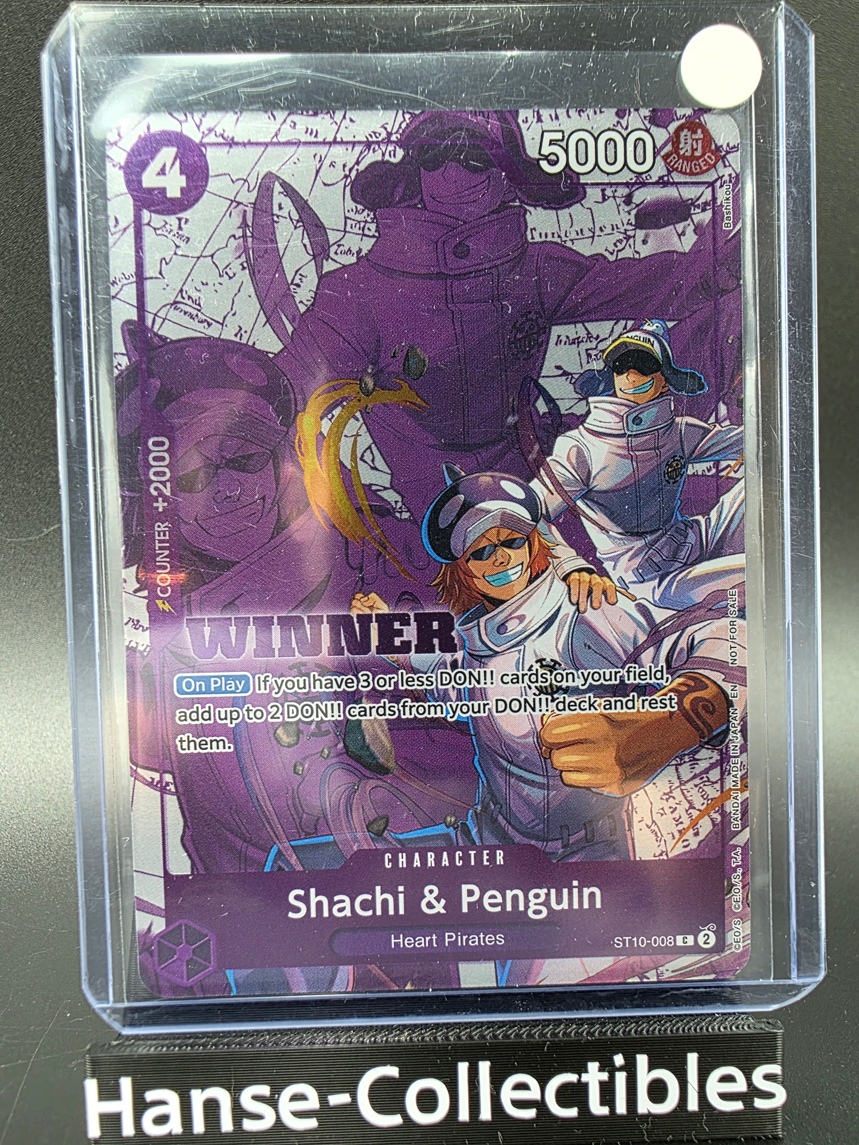 ST10-008 Shachi & Penguin Winner Promo One Piece TCG ENG