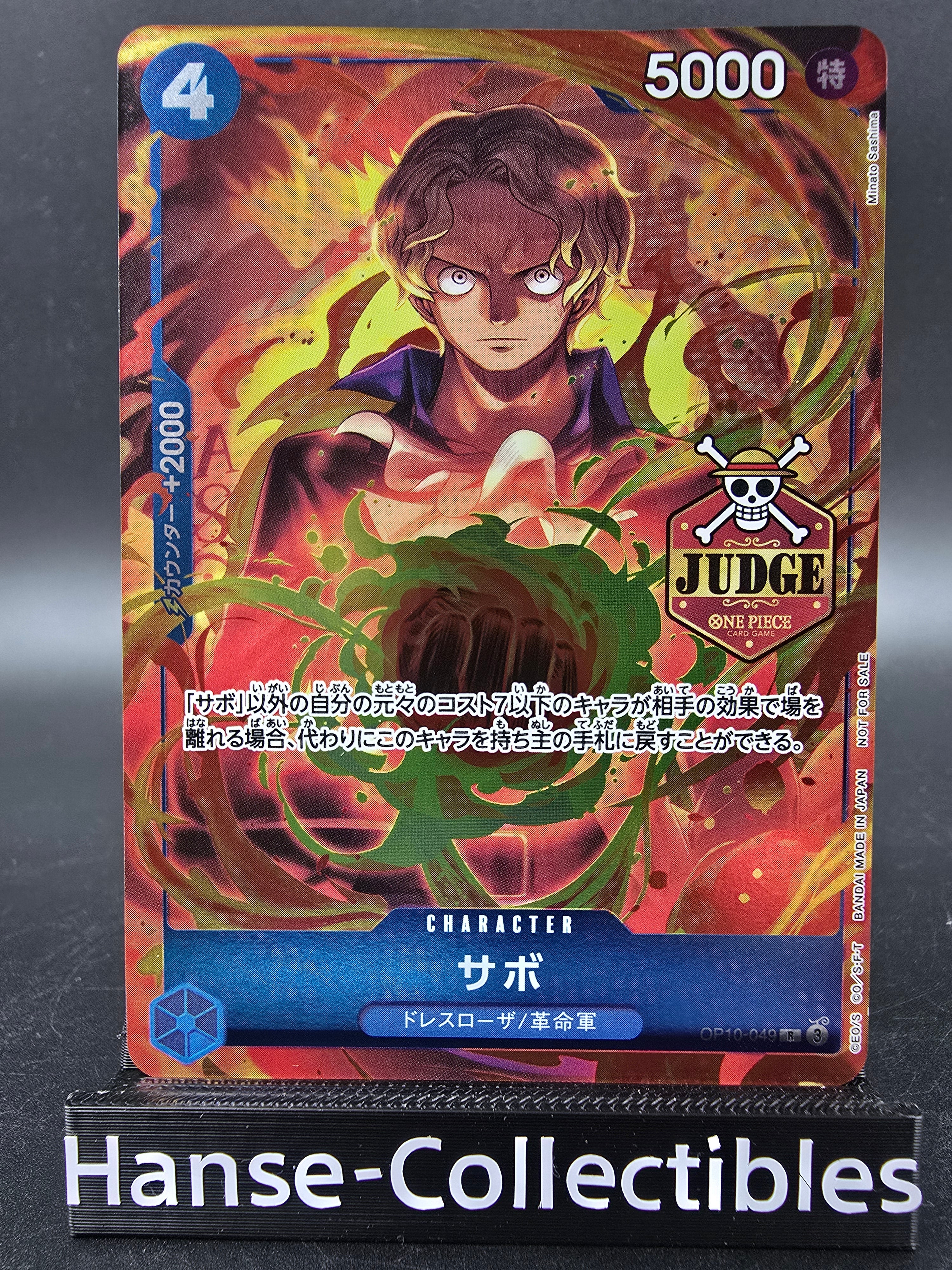 OP10-049 Sabo Judge Promo One Piece TCG JAP