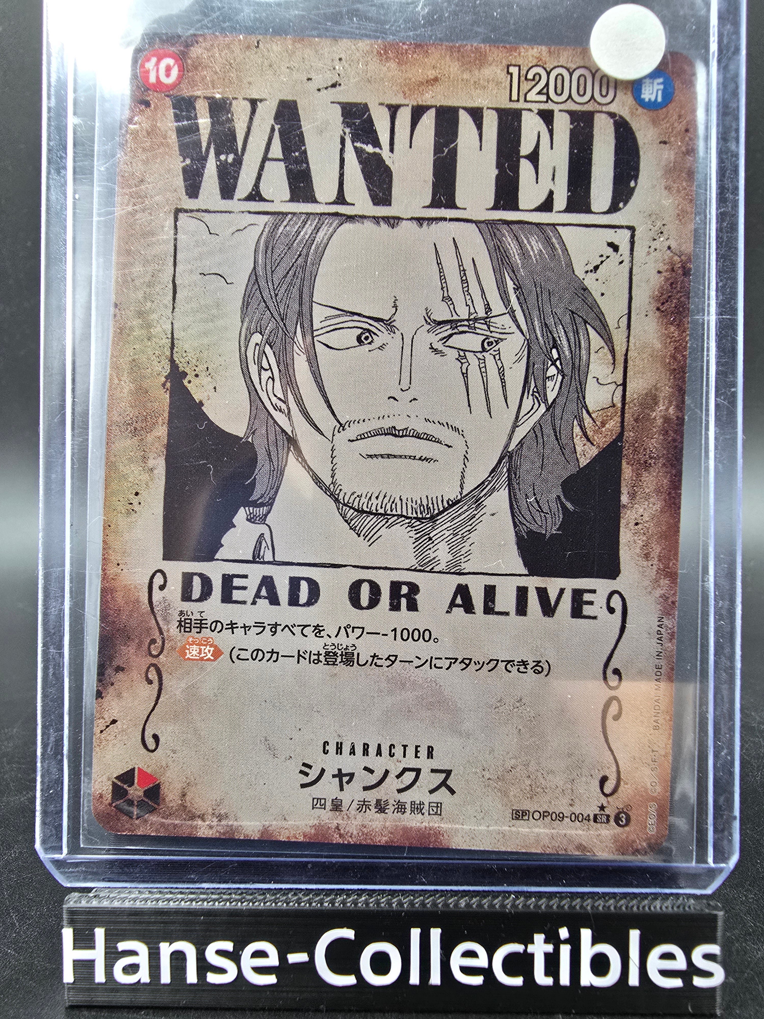 OP09-004 Shanks Wanted Special Rare One Piece TCG JAP