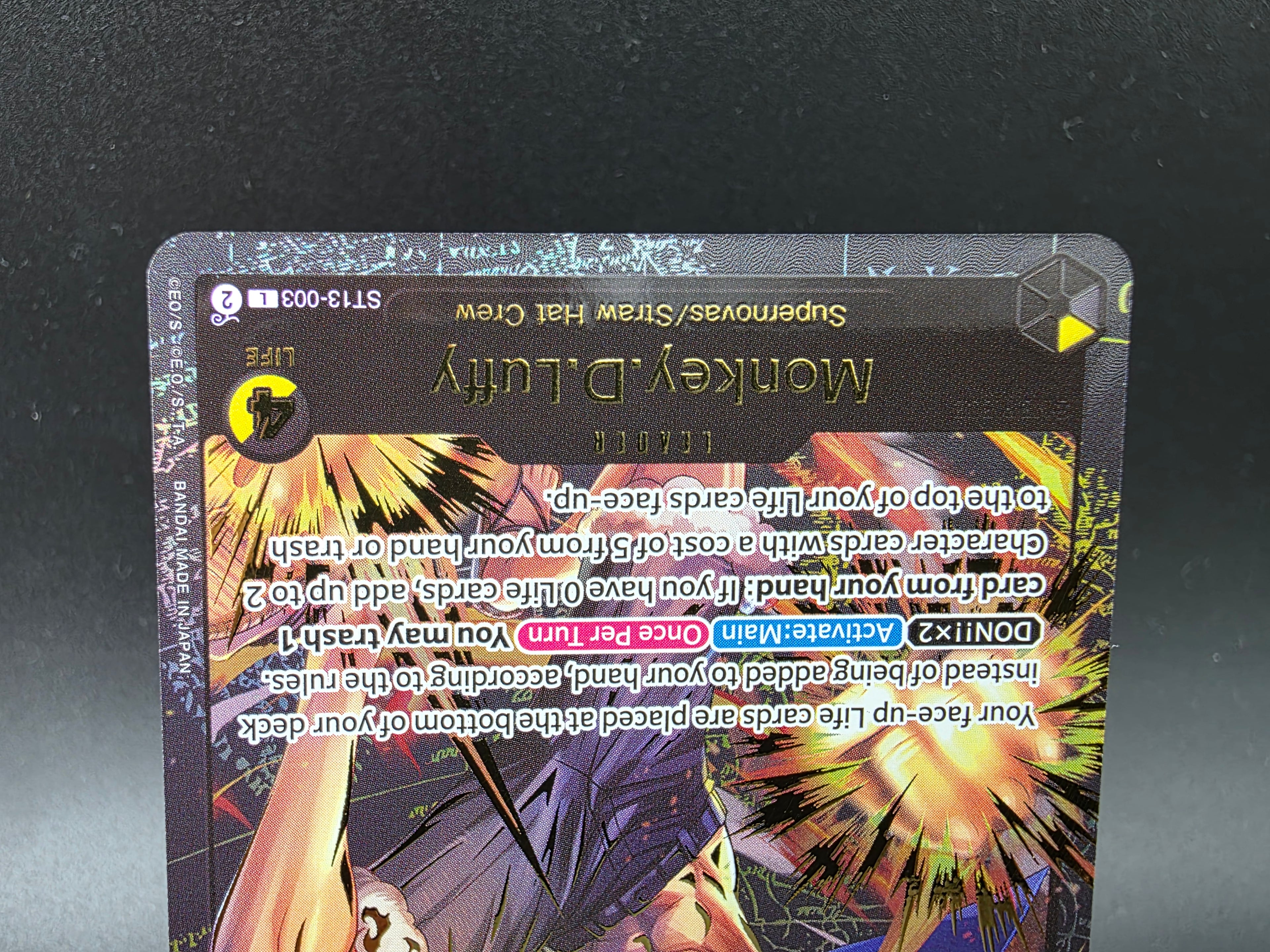 ST13-003 Monkey D. Luffy Gold Lettering Leader Promo One Piece TCG ENG