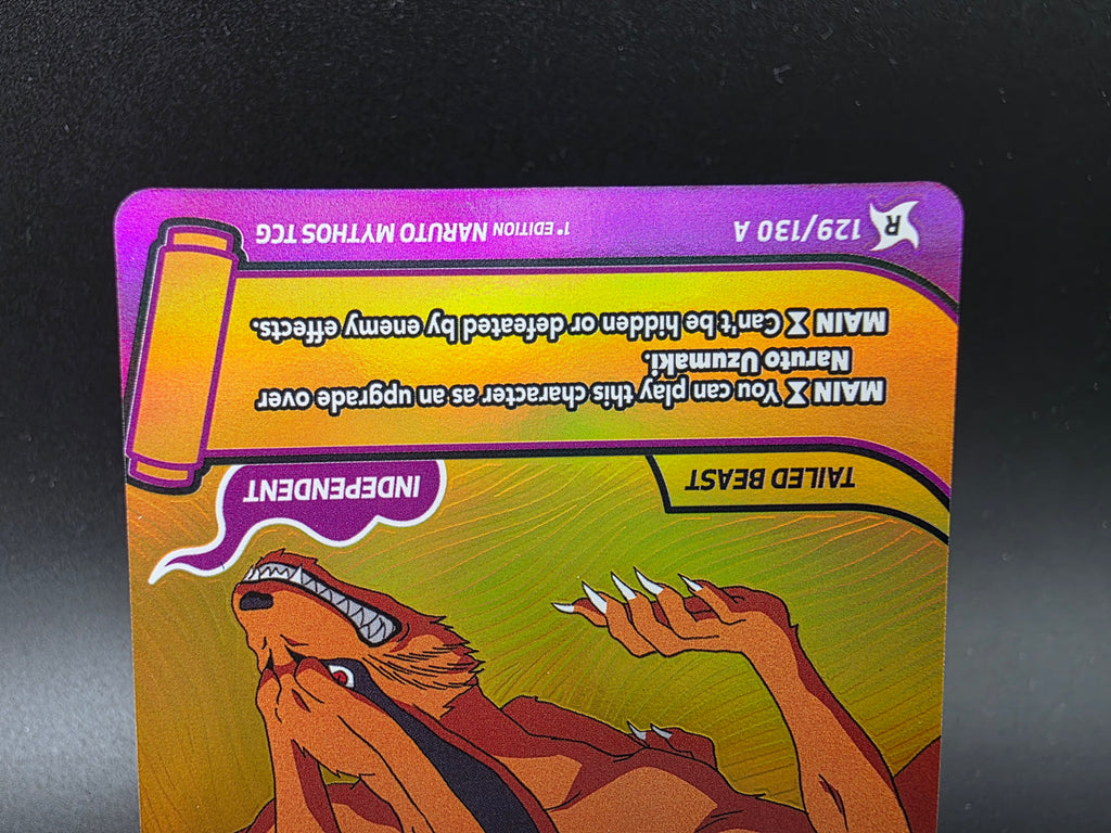 118/130 A Nine-Tailed Fox Alternative Art - Naruto Mythos TCG ENG 1st Edition