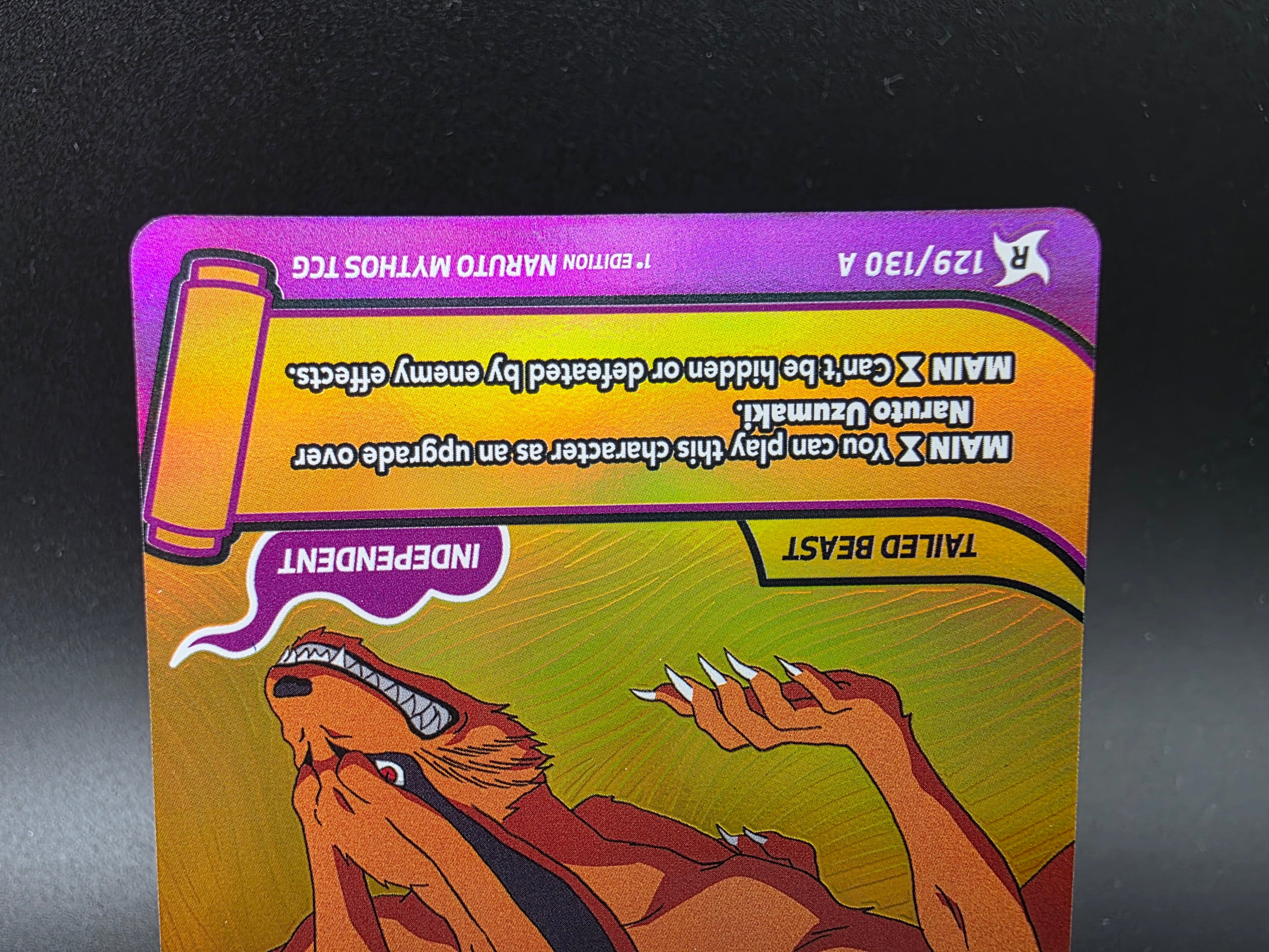 118/130 A Nine-Tailed Fox Alternative Art - Naruto Mythos TCG ENG 1st Edition