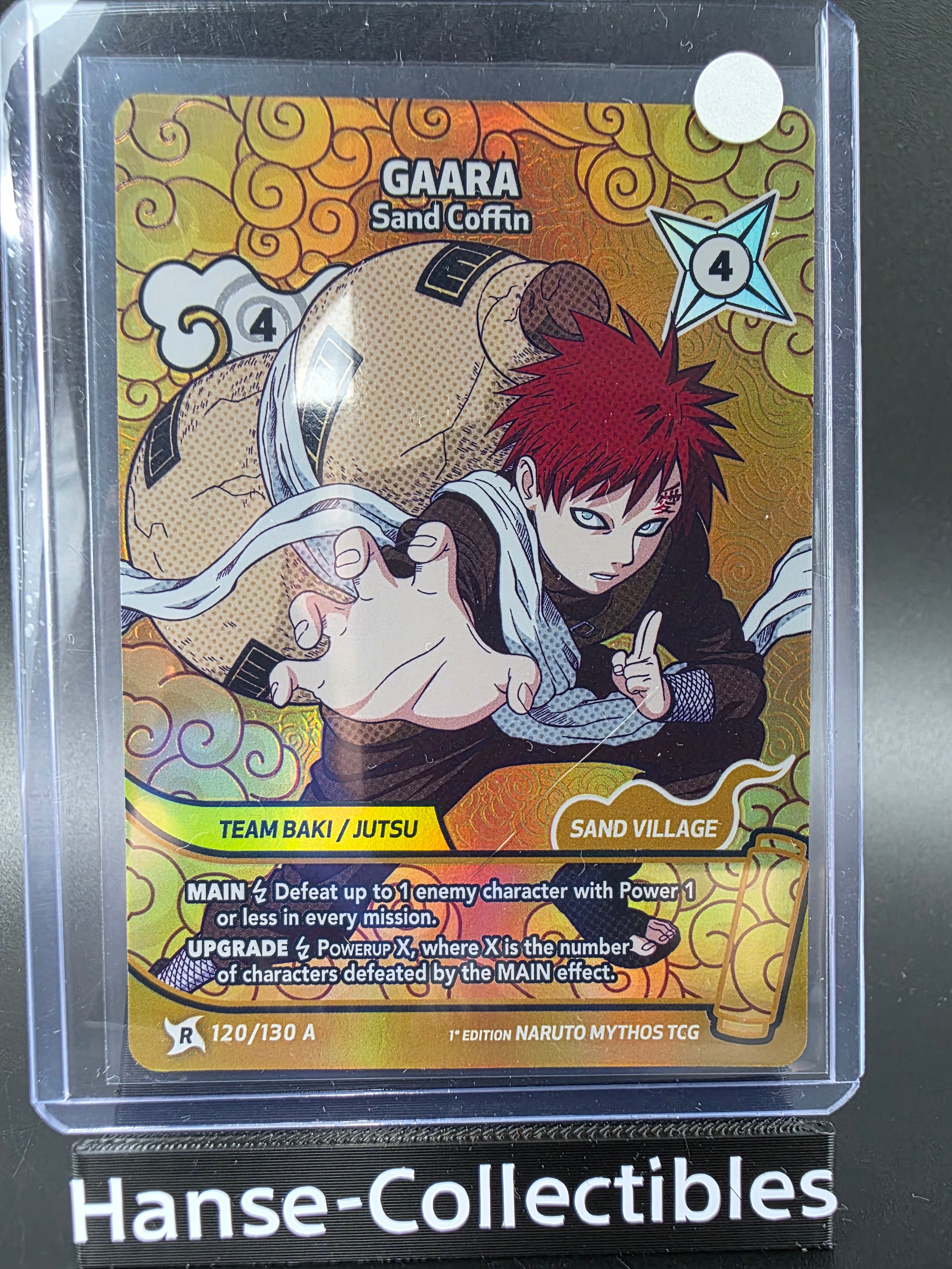 120/130A Gaara Rare Alternative Art - Naruto Mythos TCG ENG 1st Edition