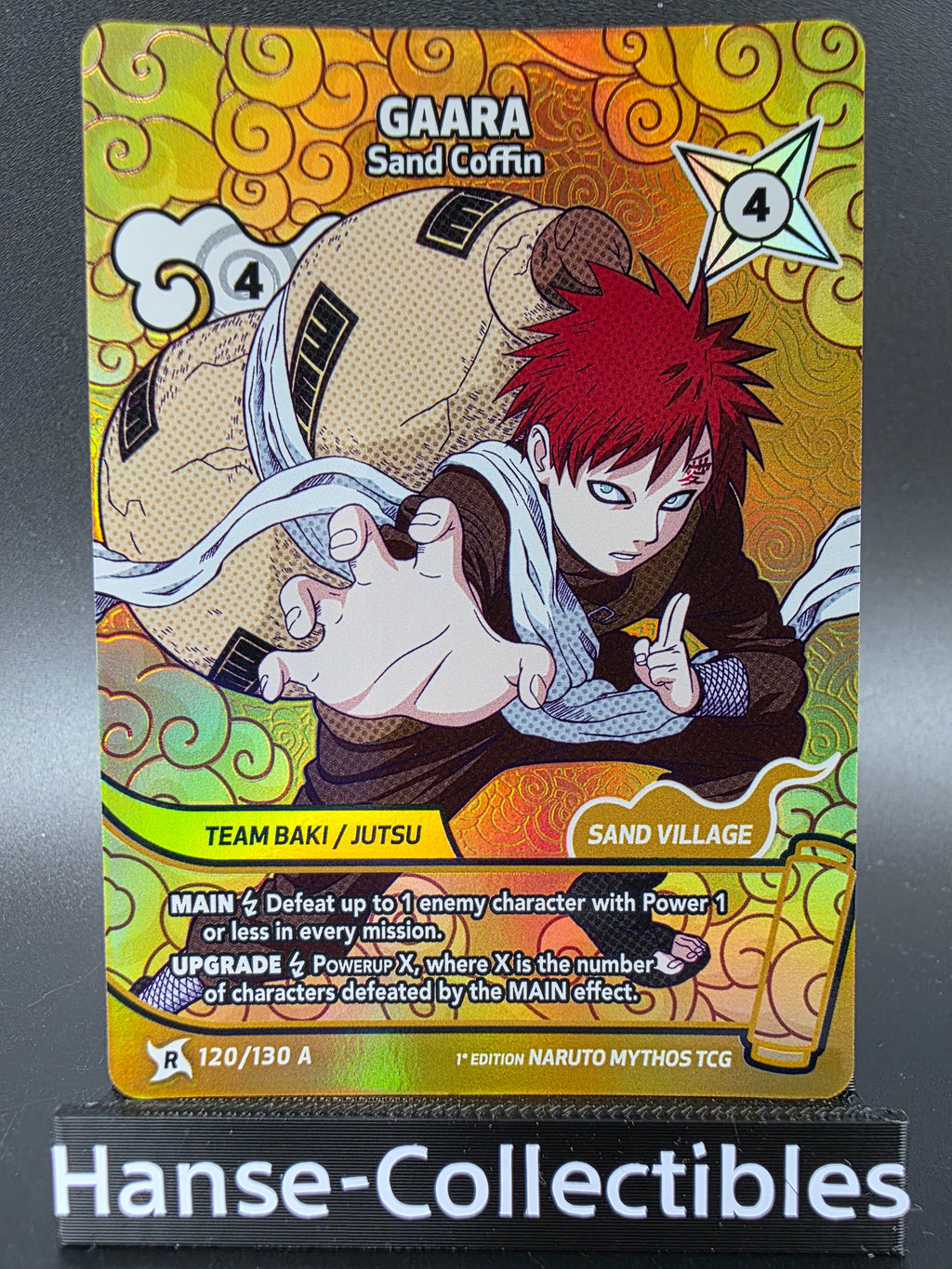 120/130A Gaara Rare Alternative Art - Naruto Mythos TCG ENG 1st Edition