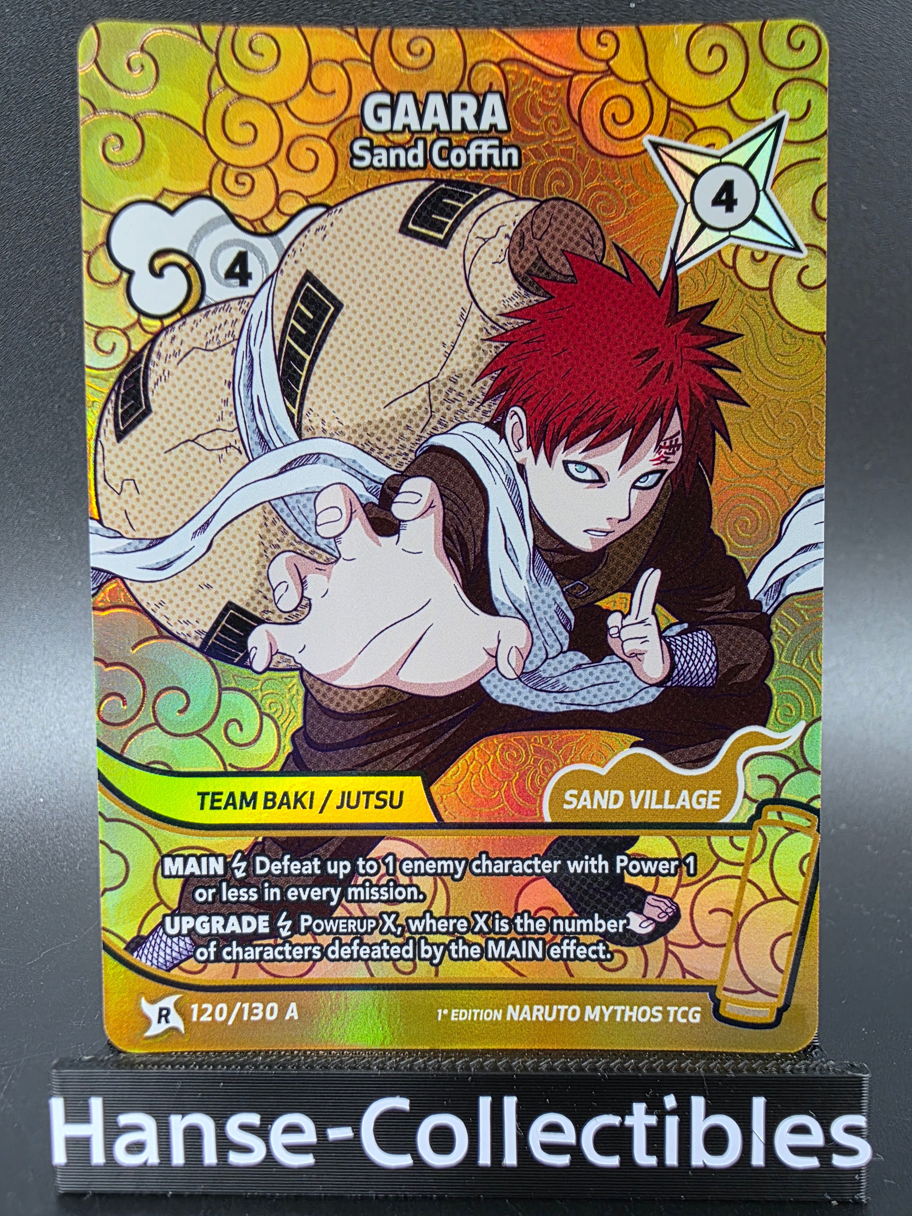 120/130A Gaara Rare Alternative Art - Naruto Mythos TCG ENG 1st Edition