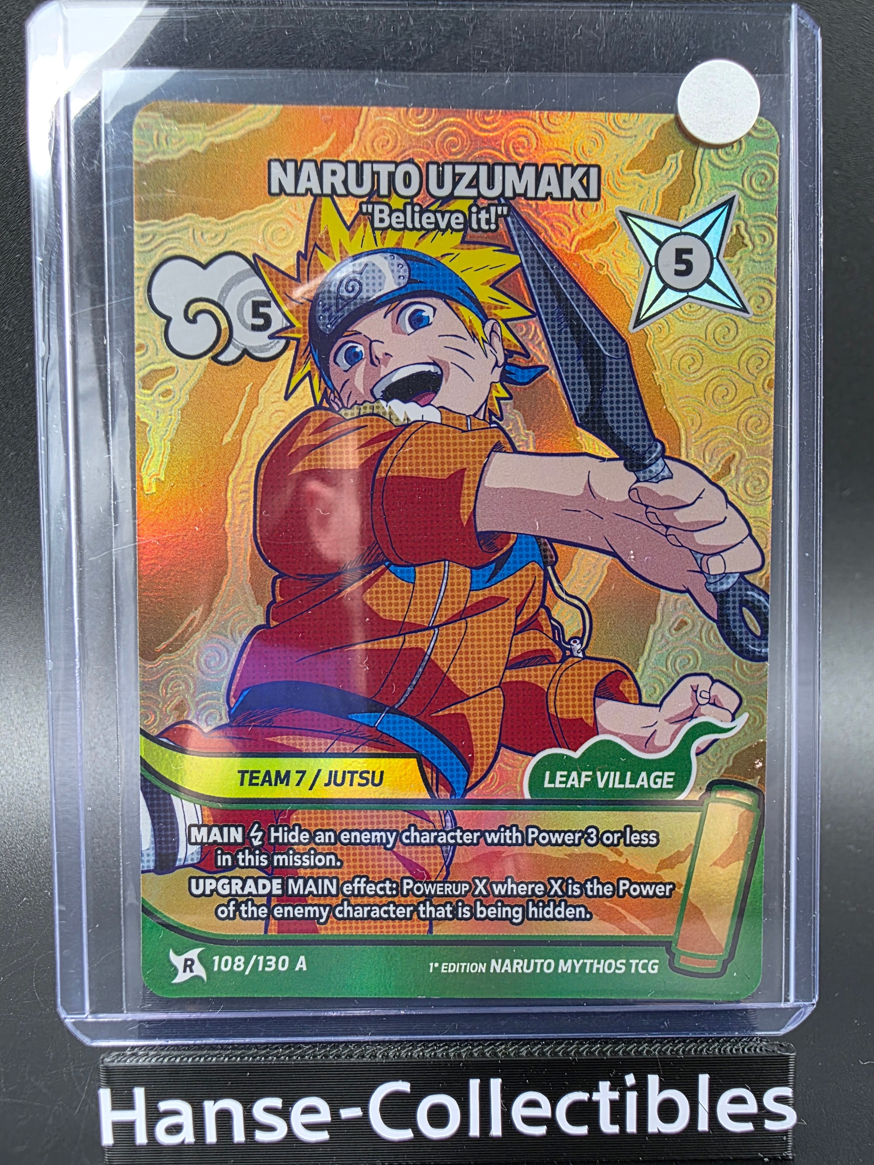 108/130A Naruto Uzumaki Alternative Art - Naruto Mythos TCG ENG 1st Edition