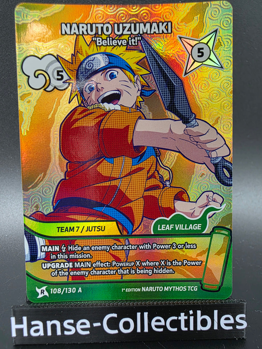 108/130A Naruto Uzumaki Alternative Art - Naruto Mythos TCG ENG 1st Edition