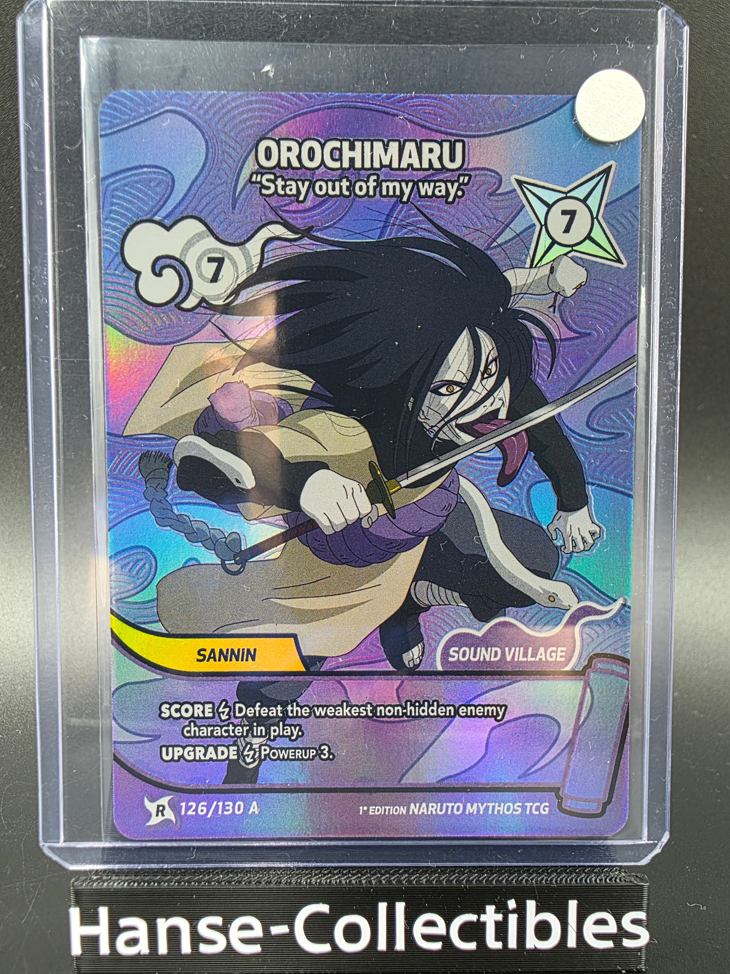 126/130A Orochimaru Alternative Art - Naruto Mythos TCG ENG 1st Edition