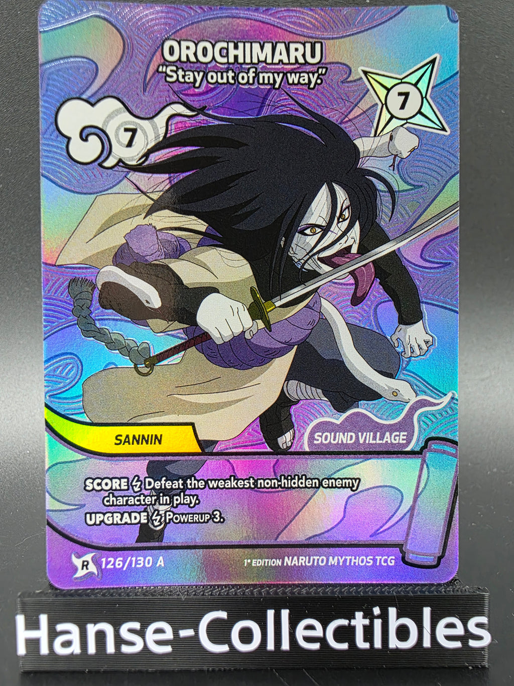 126/130A Orochimaru Alternative Art - Naruto Mythos TCG ENG 1st Edition