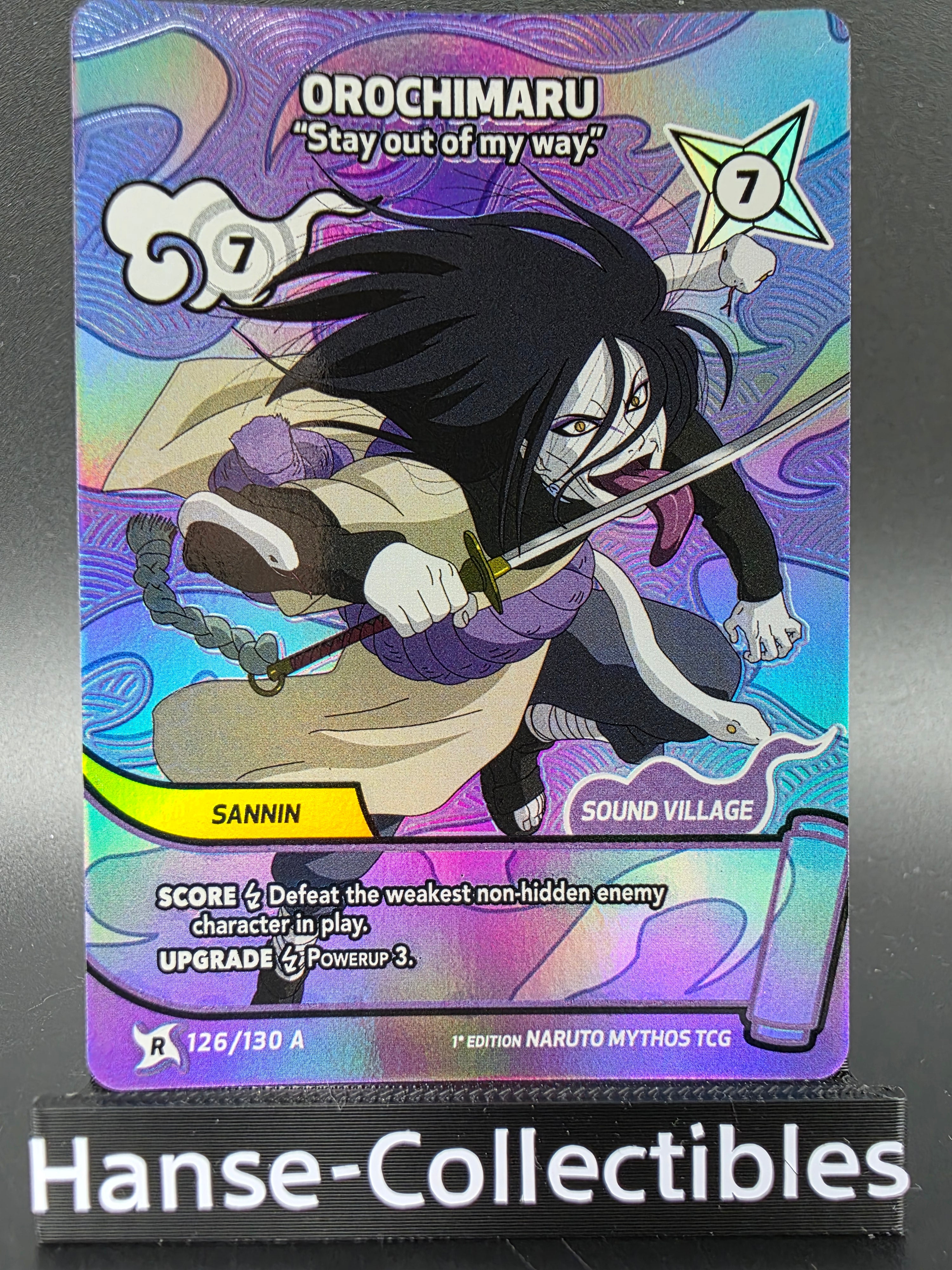 126/130A Orochimaru Alternative Art - Naruto Mythos TCG ENG 1st Edition