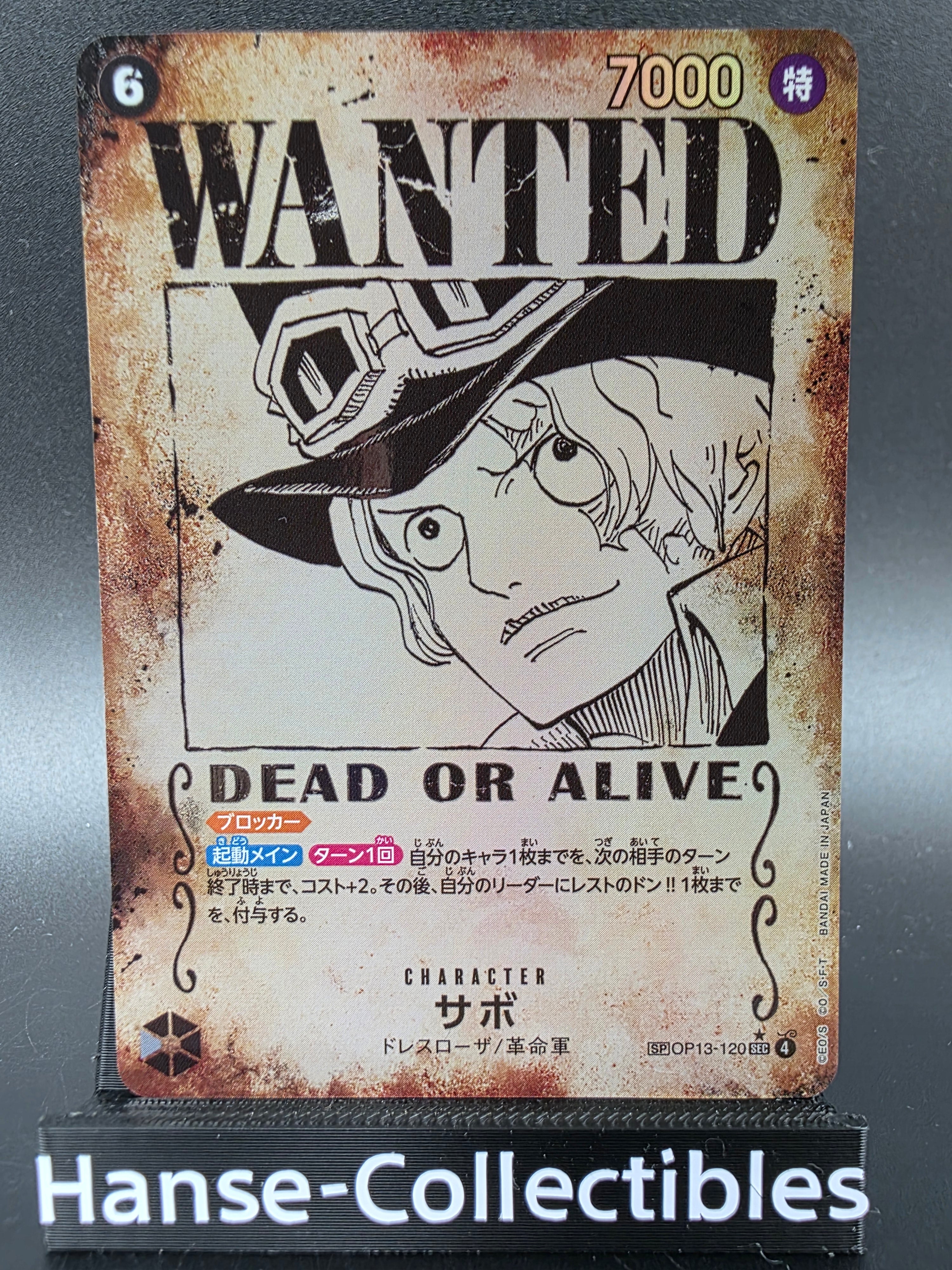 OP13-120 Sabo Wanted One Piece TCG JAP