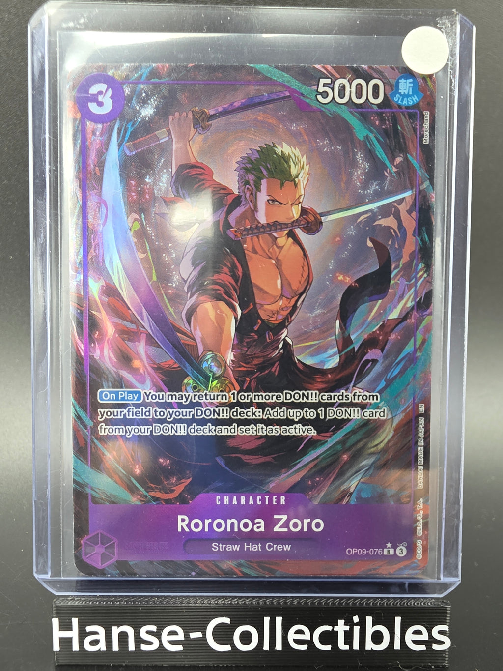 OP09-076 Roronoa Zoro V2 Alternative Art One Piece TCG ENG