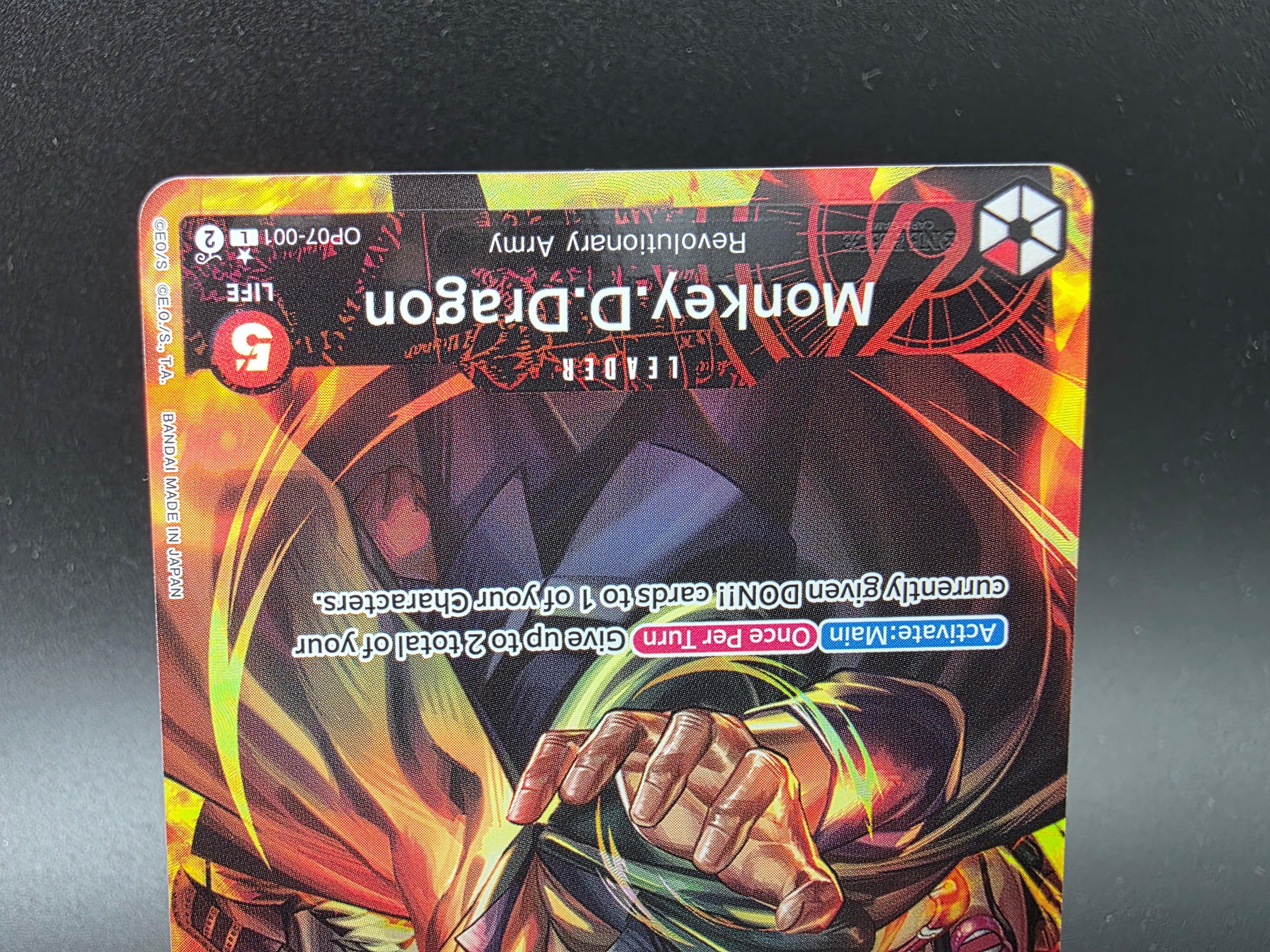 OP07-001 Money D. Dragon Leader V2 Alternative Art One Piece TCG ENG