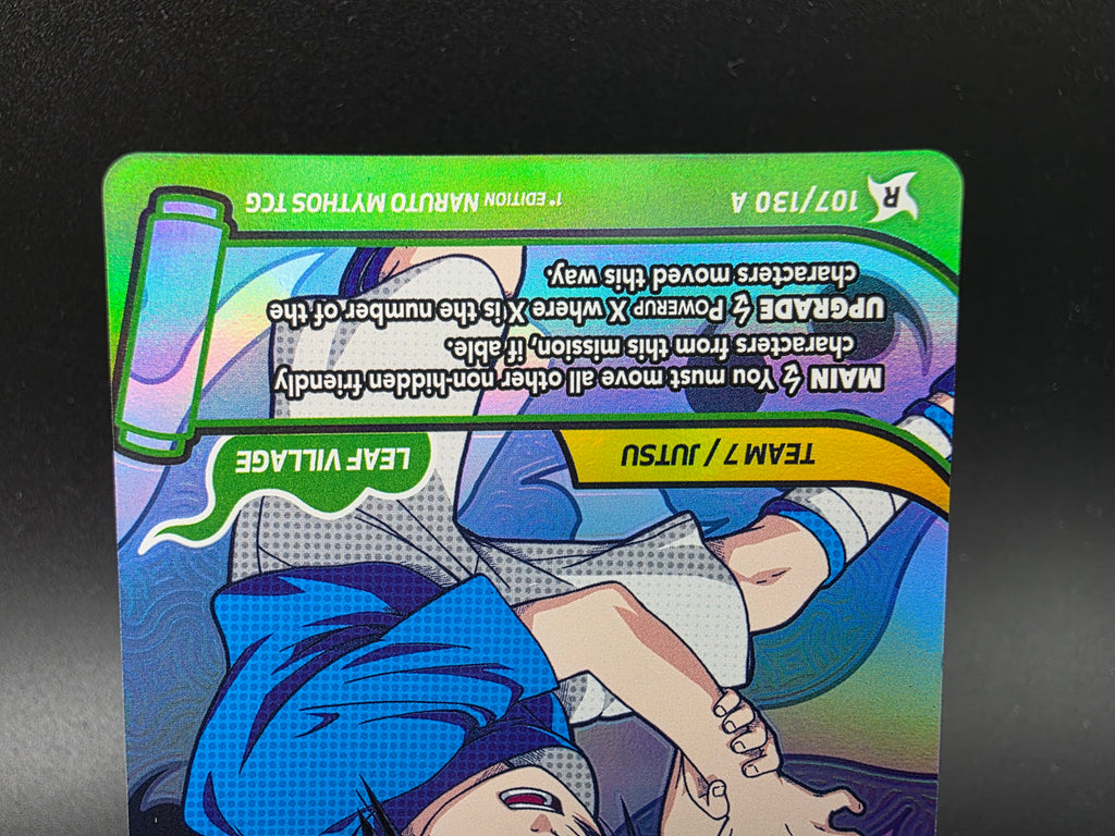 107/130A Sasuke Uchiha Rare Alternative Art - Naruto Mythos TCG ENG 1st Edition