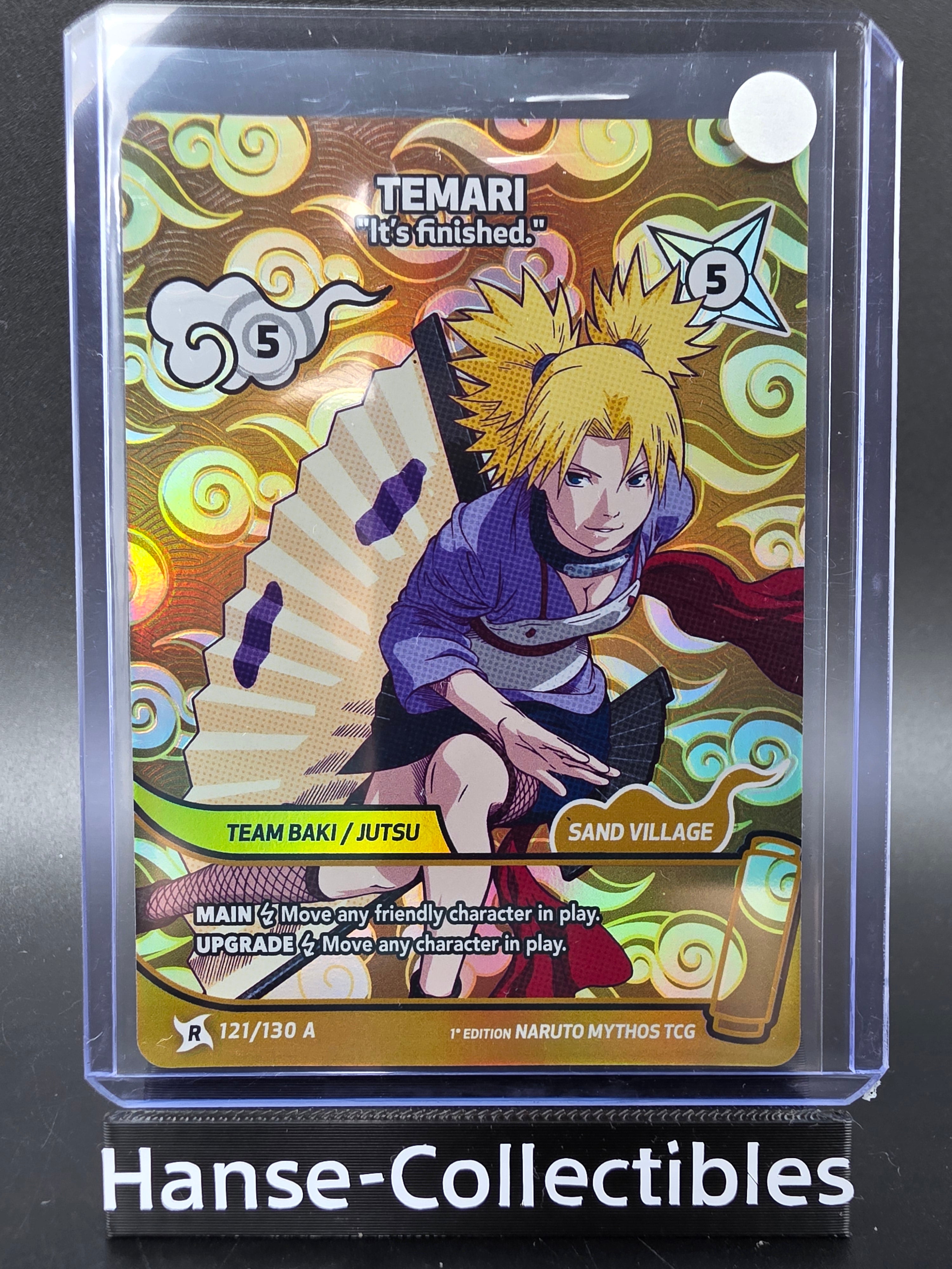 121/130A Temari Rare Alternative Art - Naruto Mythos TCG ENG 1st Edition