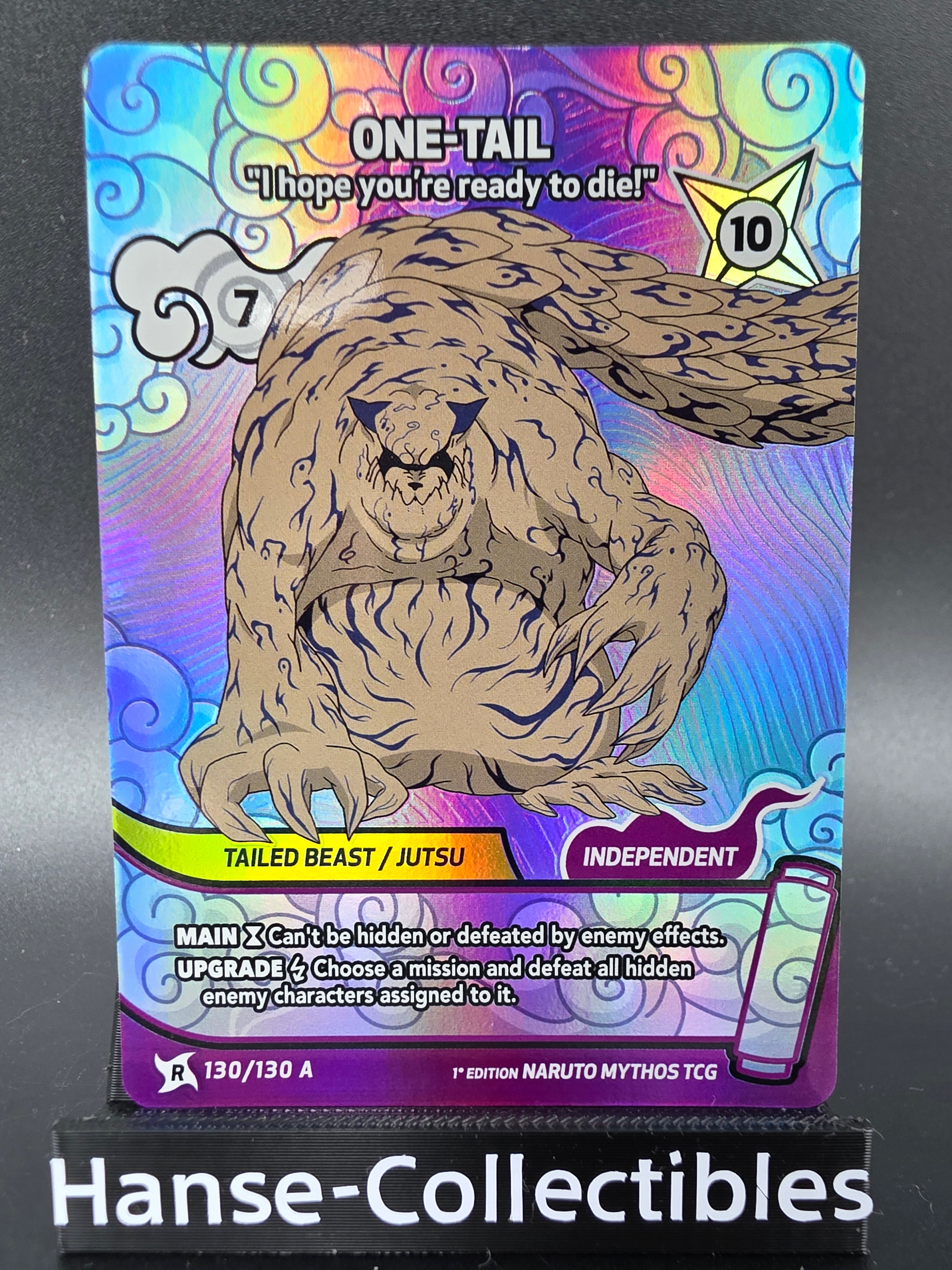 130/130A One-Tail Rare Alternative Art - Naruto Mythos TCG ENG 1st Edition