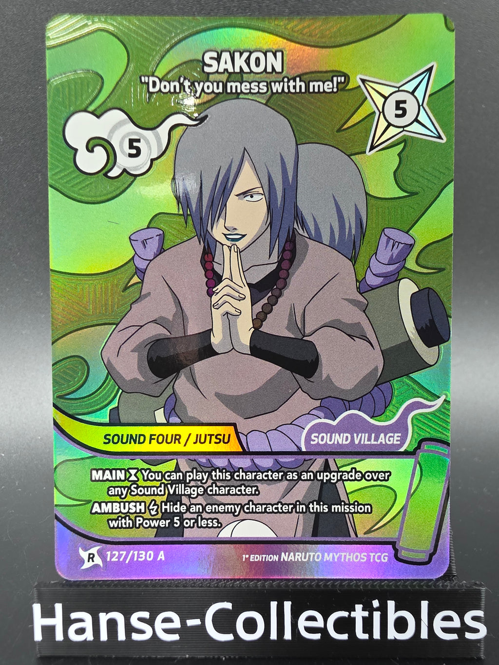 127/130A Sakon Rare Alternative Art - Naruto Mythos TCG ENG 1st Edition