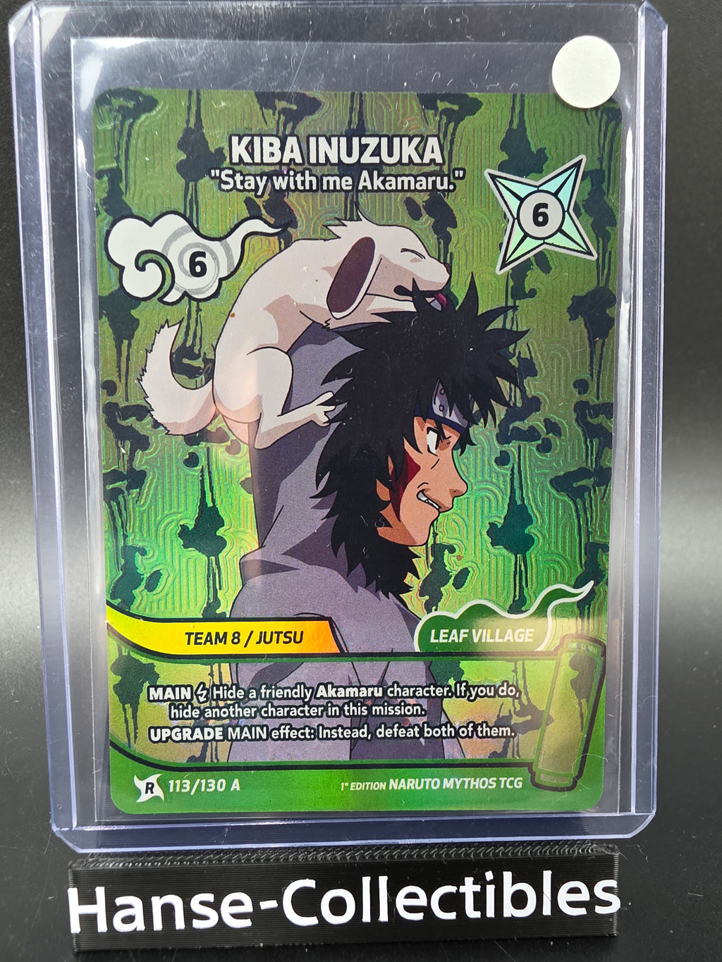 113/130A Kiba Inuzuka Rare Alternative Art - Naruto Mythos TCG ENG 1st Edition
