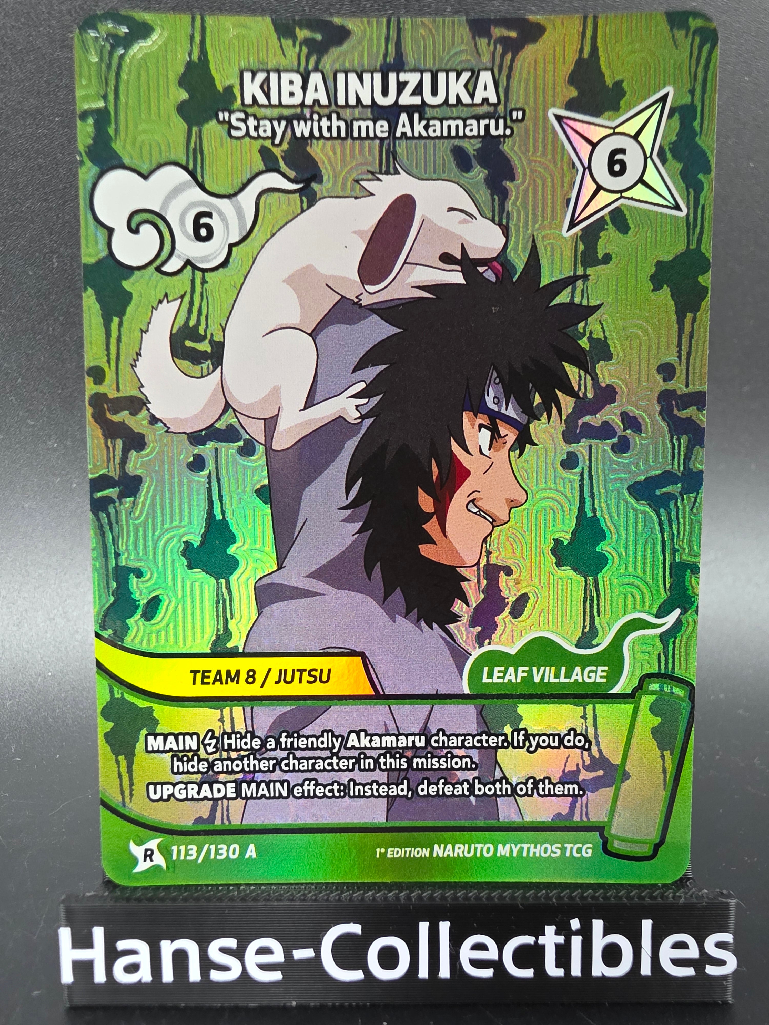 113/130A Kiba Inuzuka Rare Alternative Art - Naruto Mythos TCG ENG 1st Edition