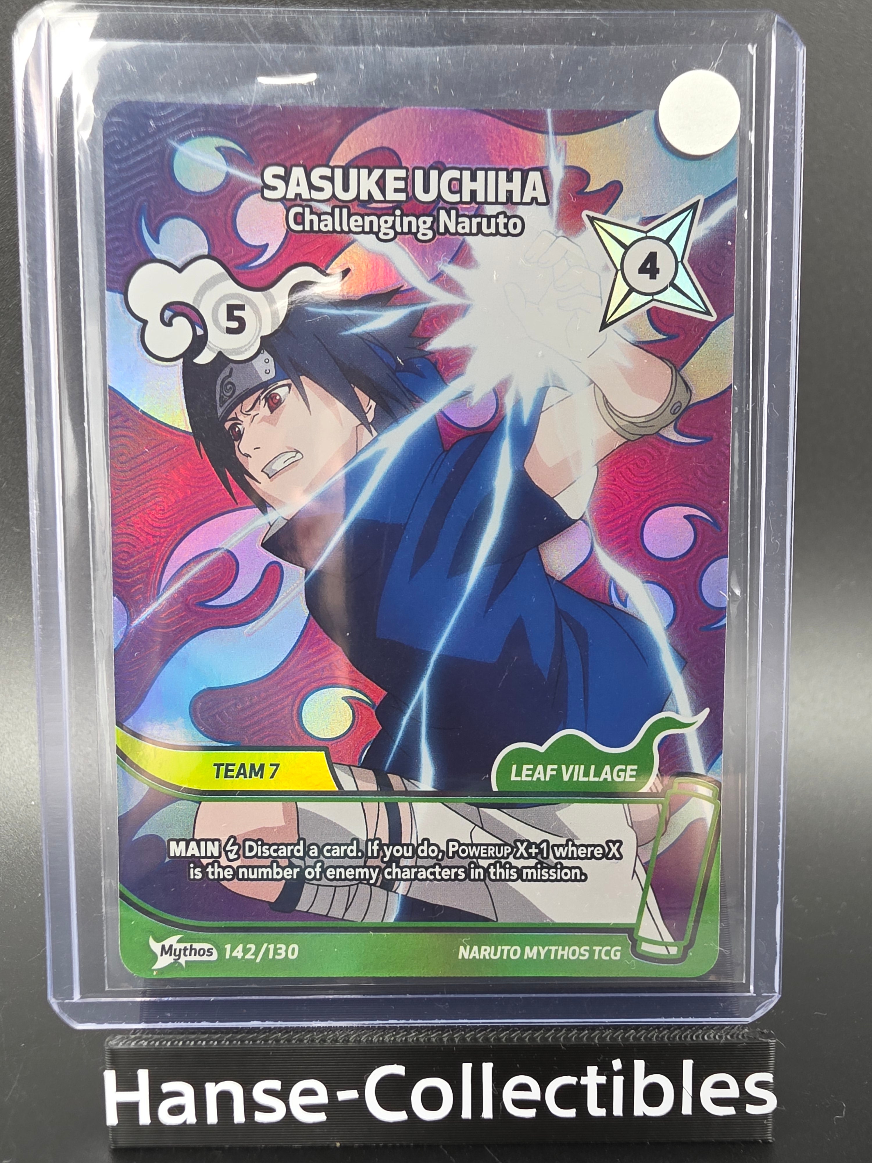 142/130 Sasuke Uchiha Promo Alternative Art - Naruto Mythos TCG ENG 1st Edition