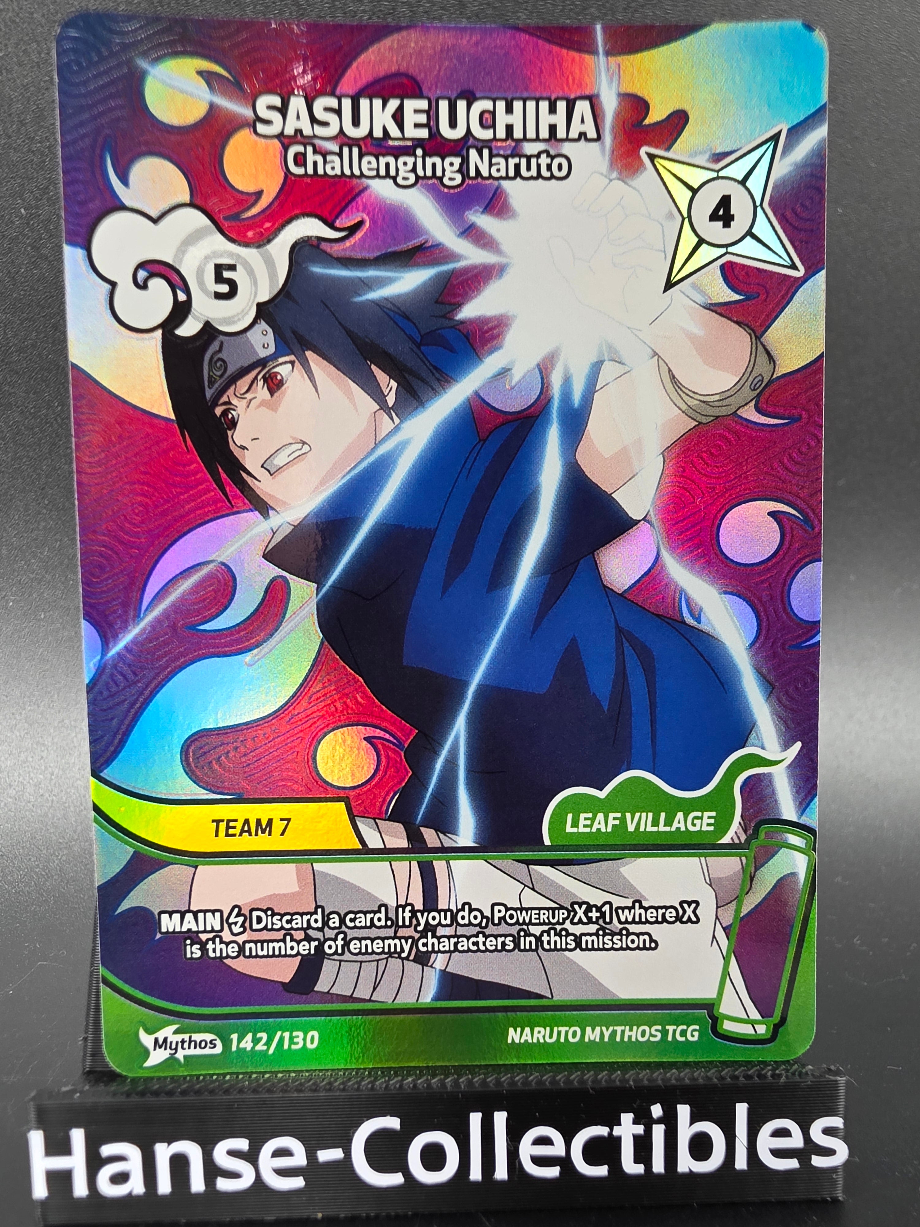 142/130 Sasuke Uchiha Promo Alternative Art - Naruto Mythos TCG ENG 1st Edition