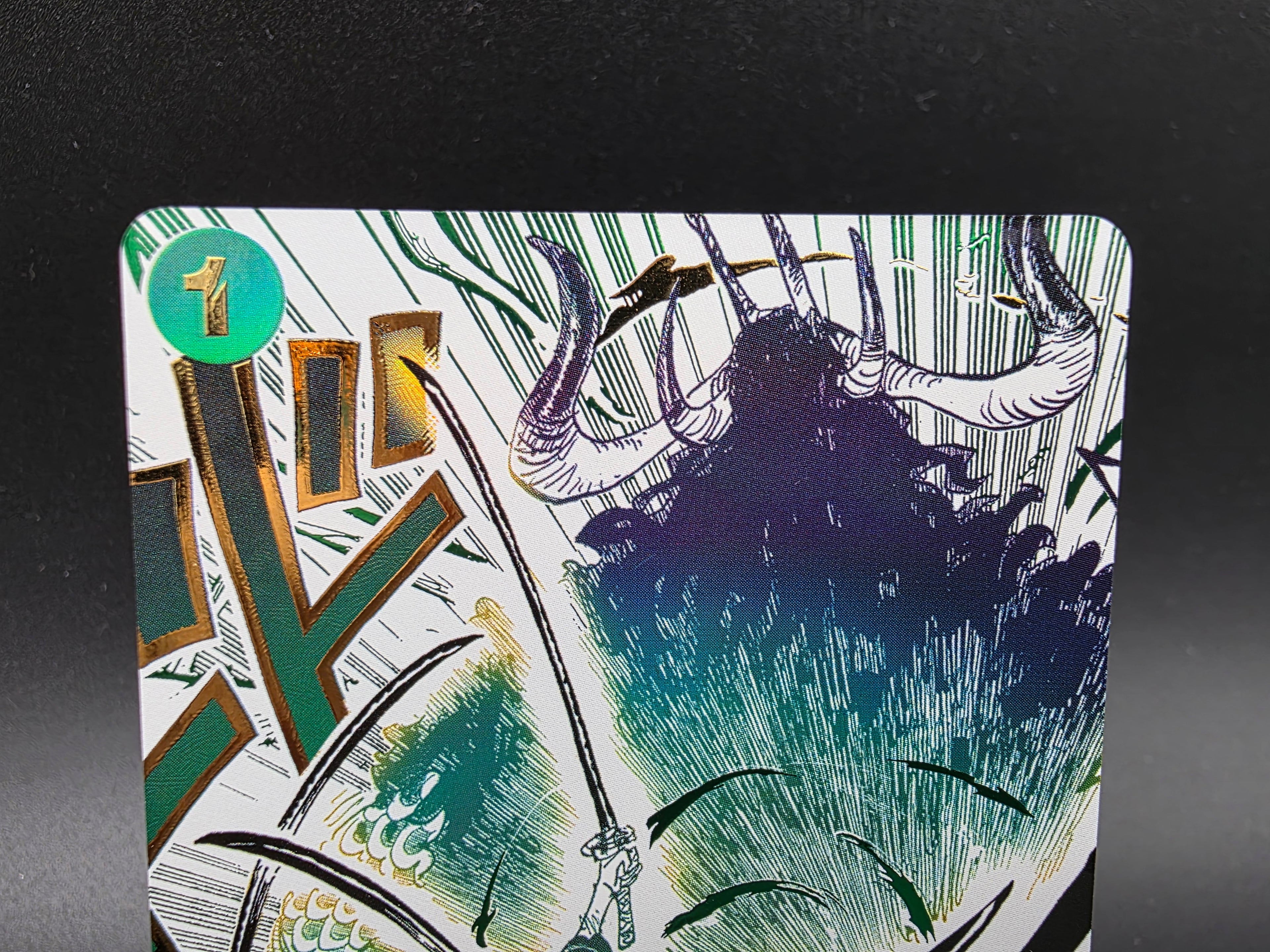 OP12-037 Demon Aura Nine Sword Style Asura Blades Drawn Dead Man's Game Manga Event One Piece TCG JAP