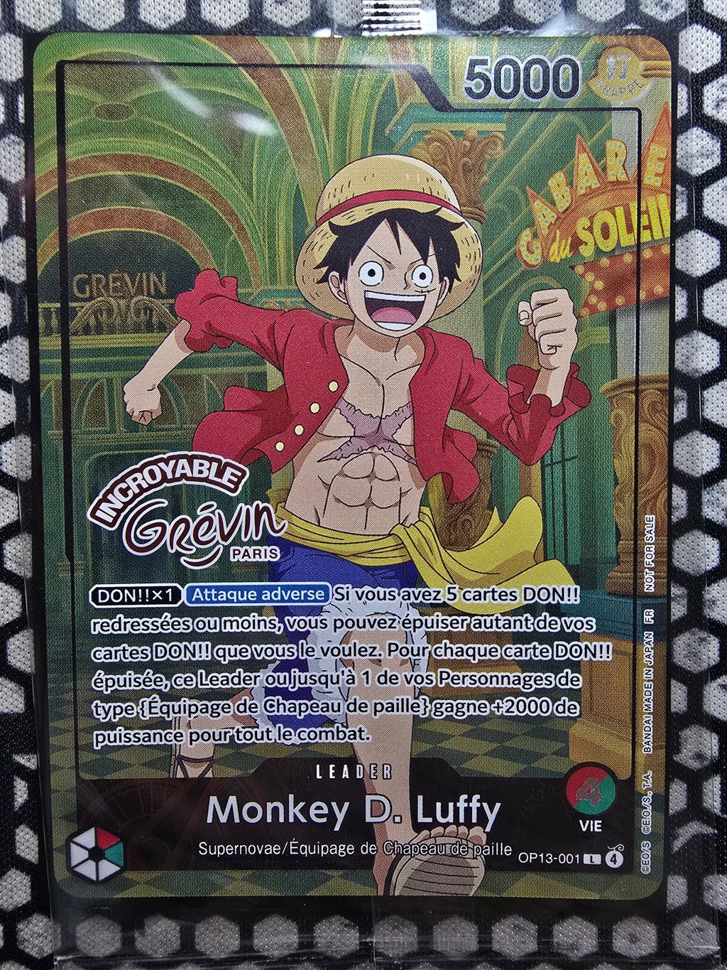 OP13-001 Monkey D. Luffy Leader Museum Grevin Promo One Piece TCG FR