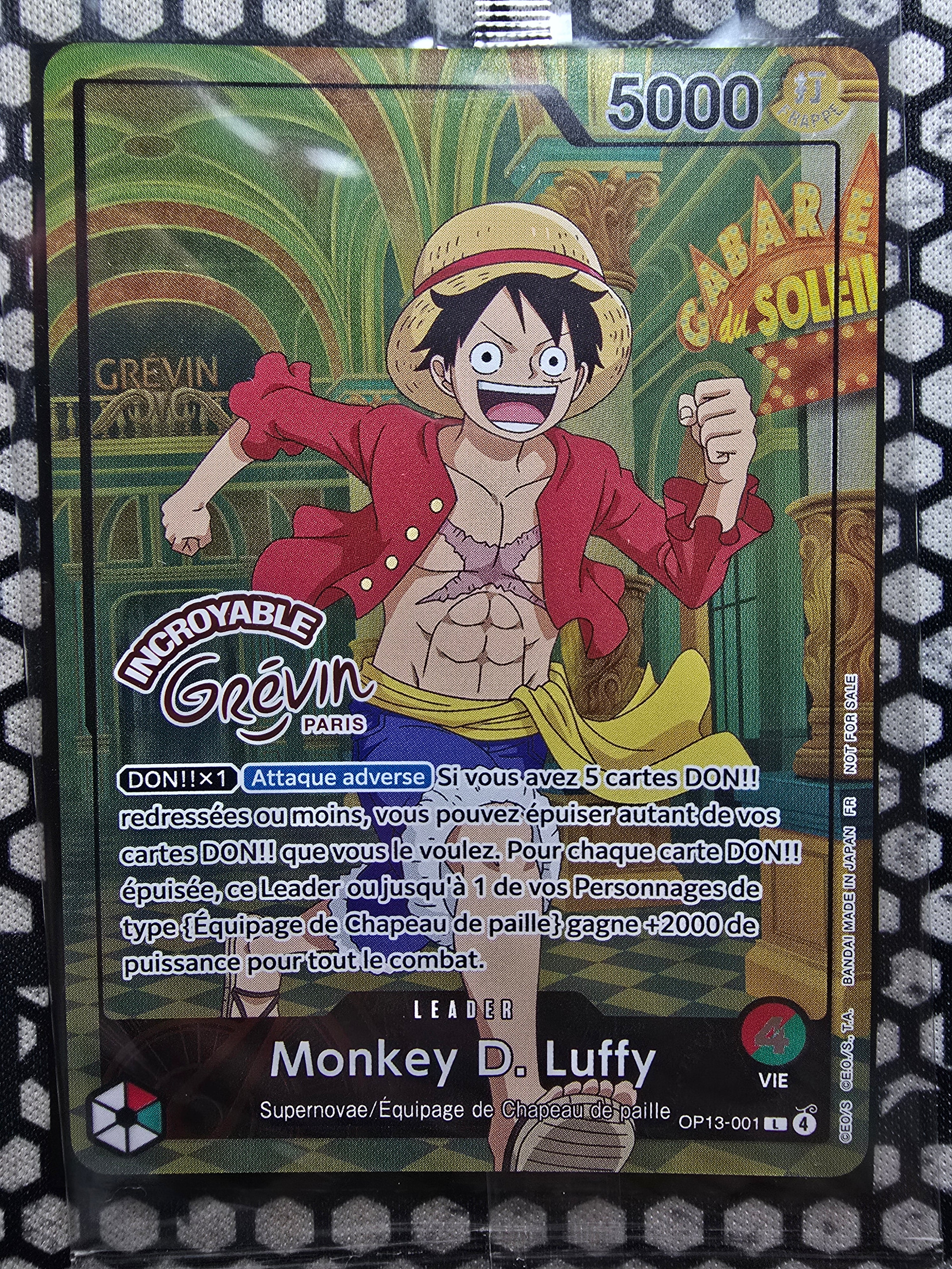 OP13-001 Monkey D. Luffy Leader Museum Grevin Promo One Piece TCG FR