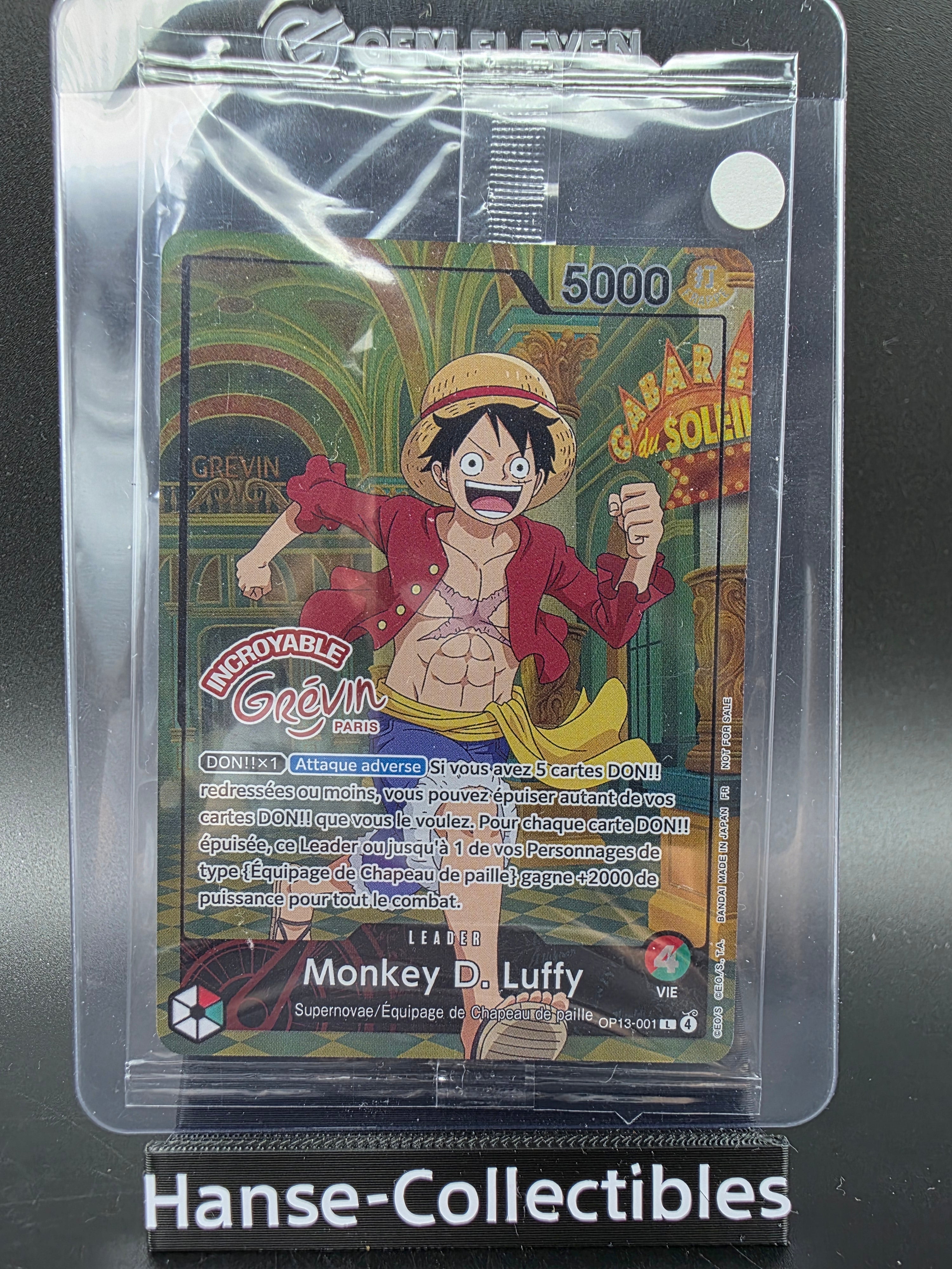 OP13-001 Monkey D. Luffy Leader Museum Grevin Promo One Piece TCG FR