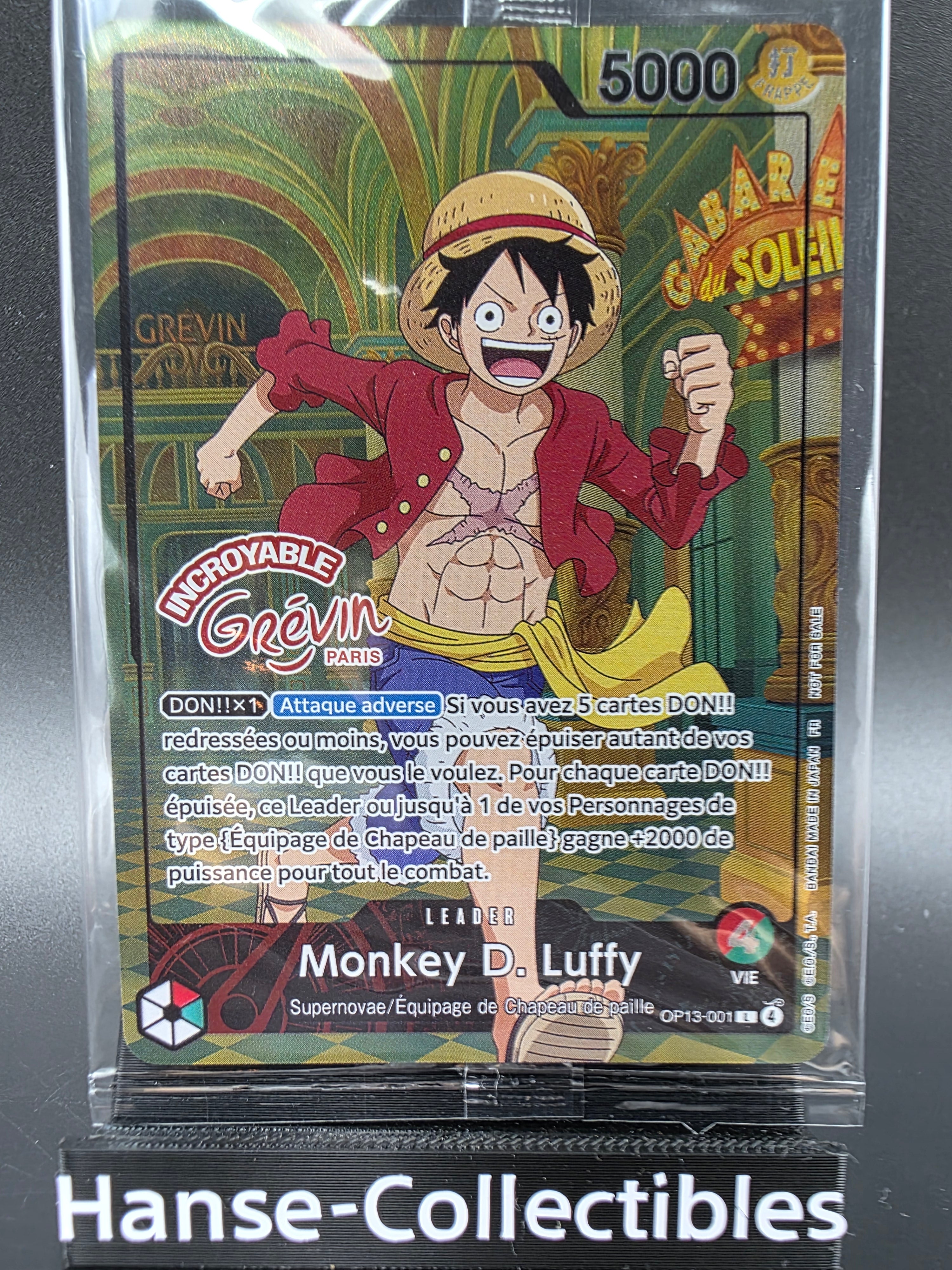OP13-001 Monkey D. Luffy Leader Museum Grevin Promo One Piece TCG FR